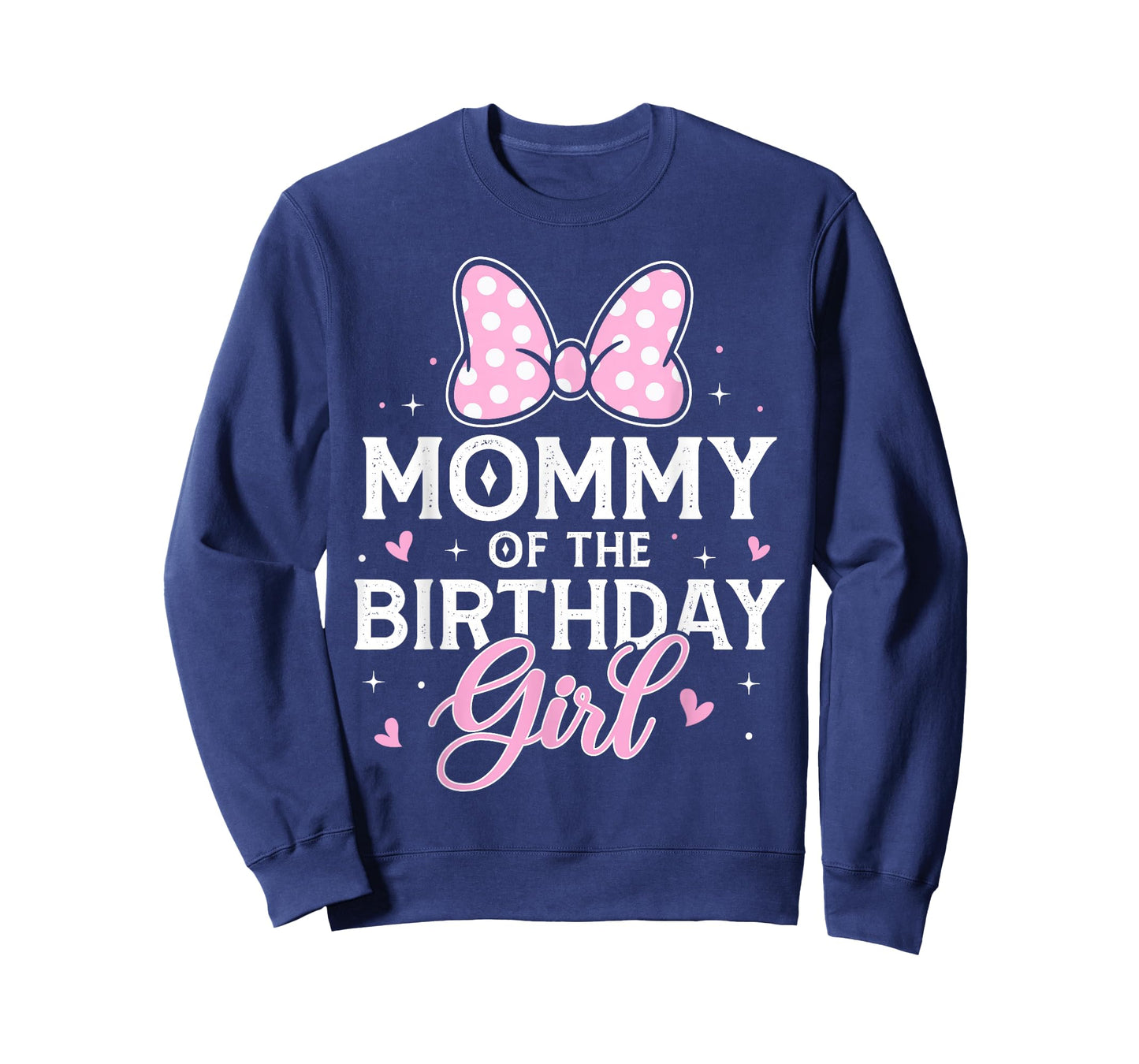 Mommy of The Birthday Girl Cute Pink Bow Family Matching T-Shirt