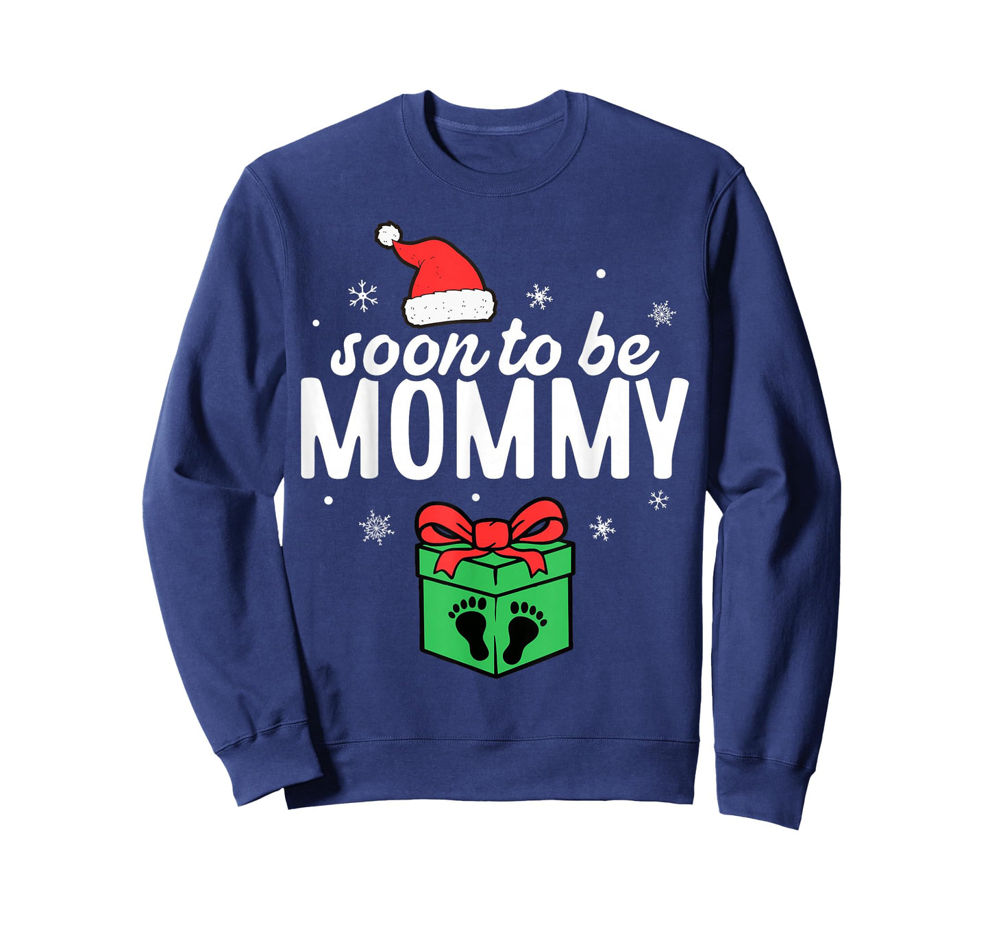 Soon to Be Mommy Christmas Funny Pregnancy Announcement Mom T-Shirt