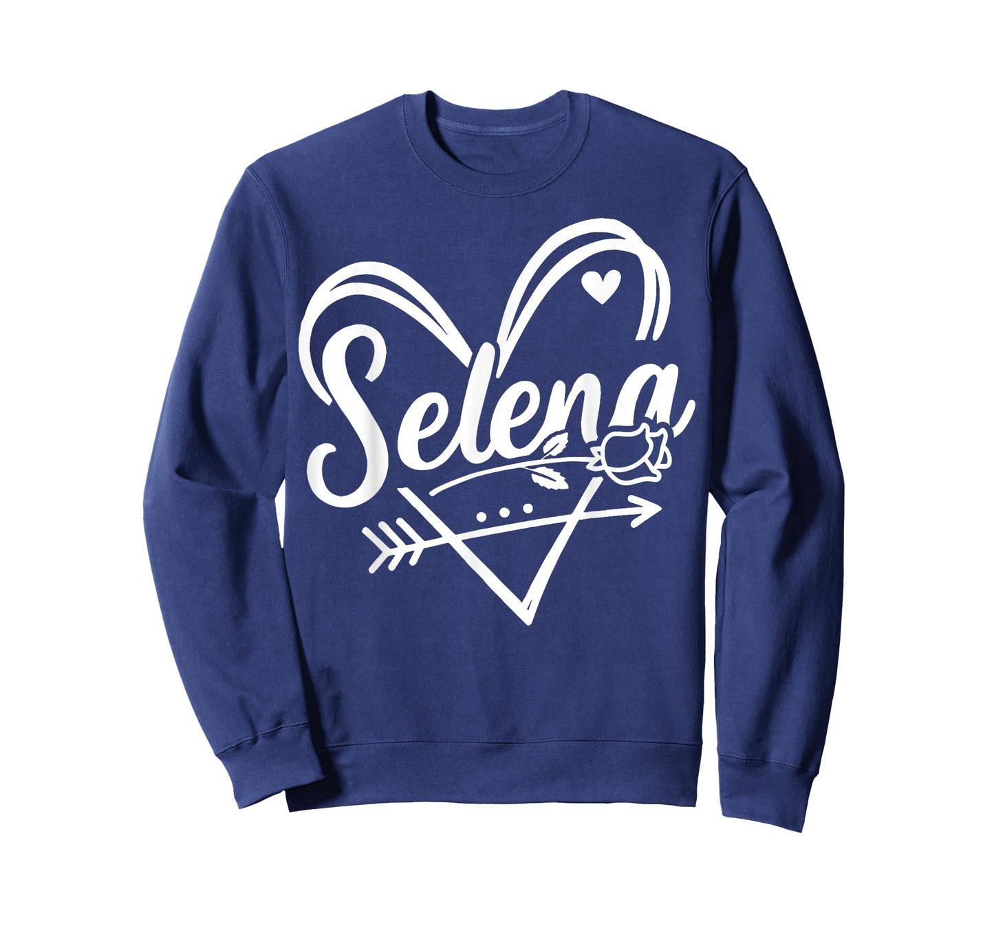 Vintage Selena Name Heart Arrow Rose Gift for Men Women Kid T-Shirt