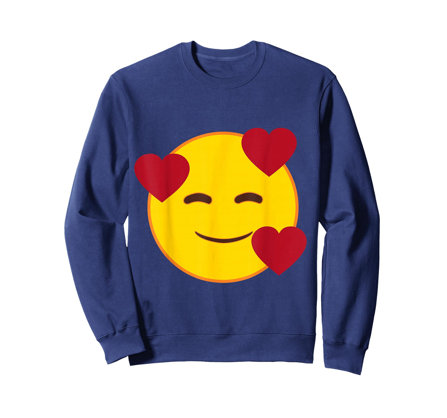 Official Emoji Floating Hearts Yellow Smile Face T-Shirt