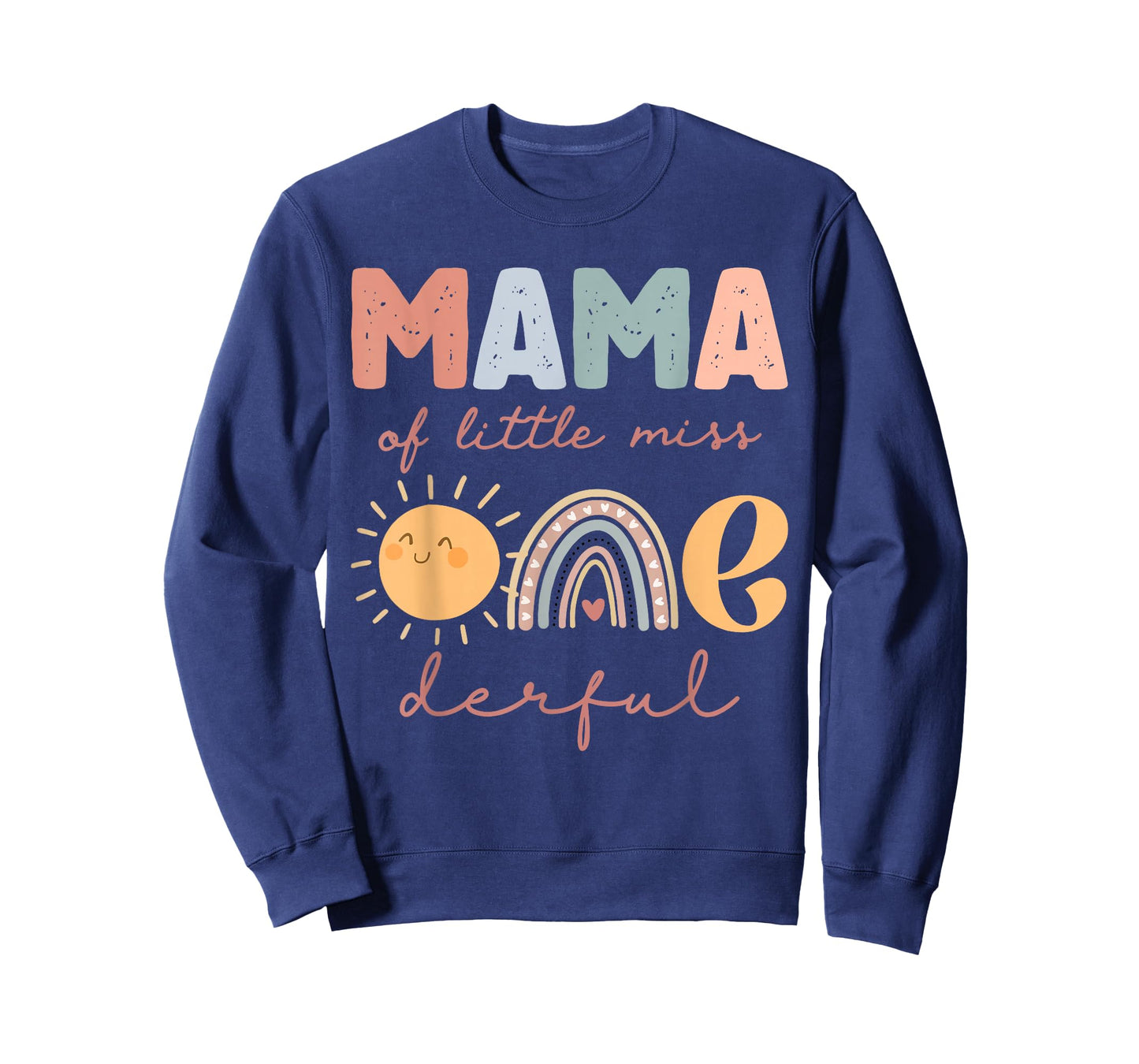 Mama of Little Miss Onederful First Birthday Boho Rainbow T-Shirt