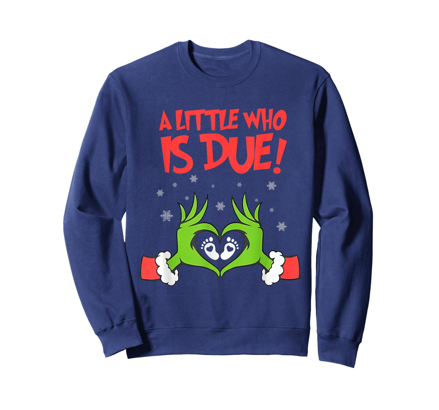 A Little Who is Due Cute Christmas Pregnancy Announcement T-Shirt
