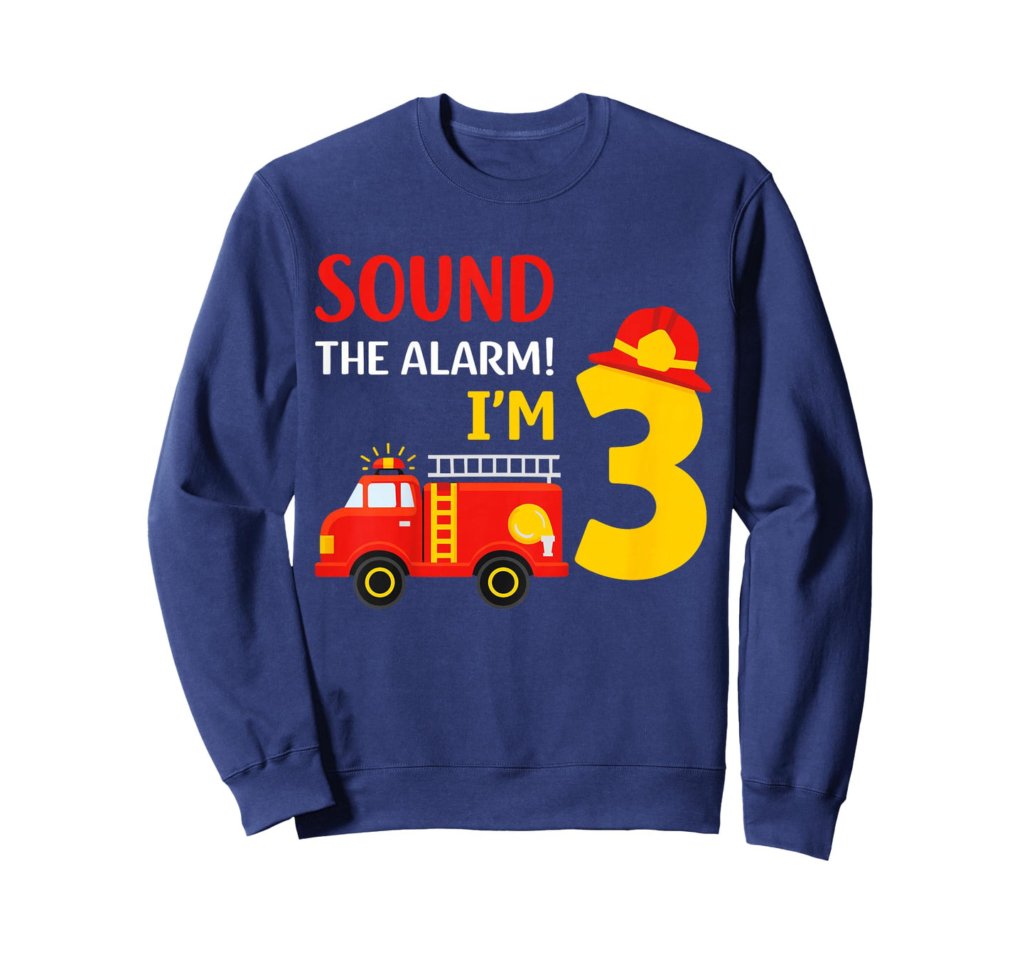Kids Fire Truck 3rd Birthday Boy 3 Year Old Firefighter T-Shirt