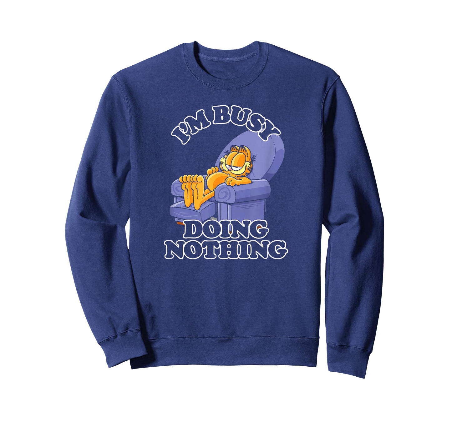 Garfield I'm Busy Doing Nothing Recliner Time Cartoon Cat T-Shirt