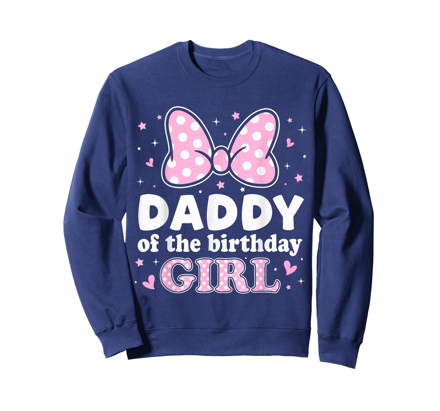 Daddy of The Birthday Girl Cute Pink Bow Family Matching T-Shirt