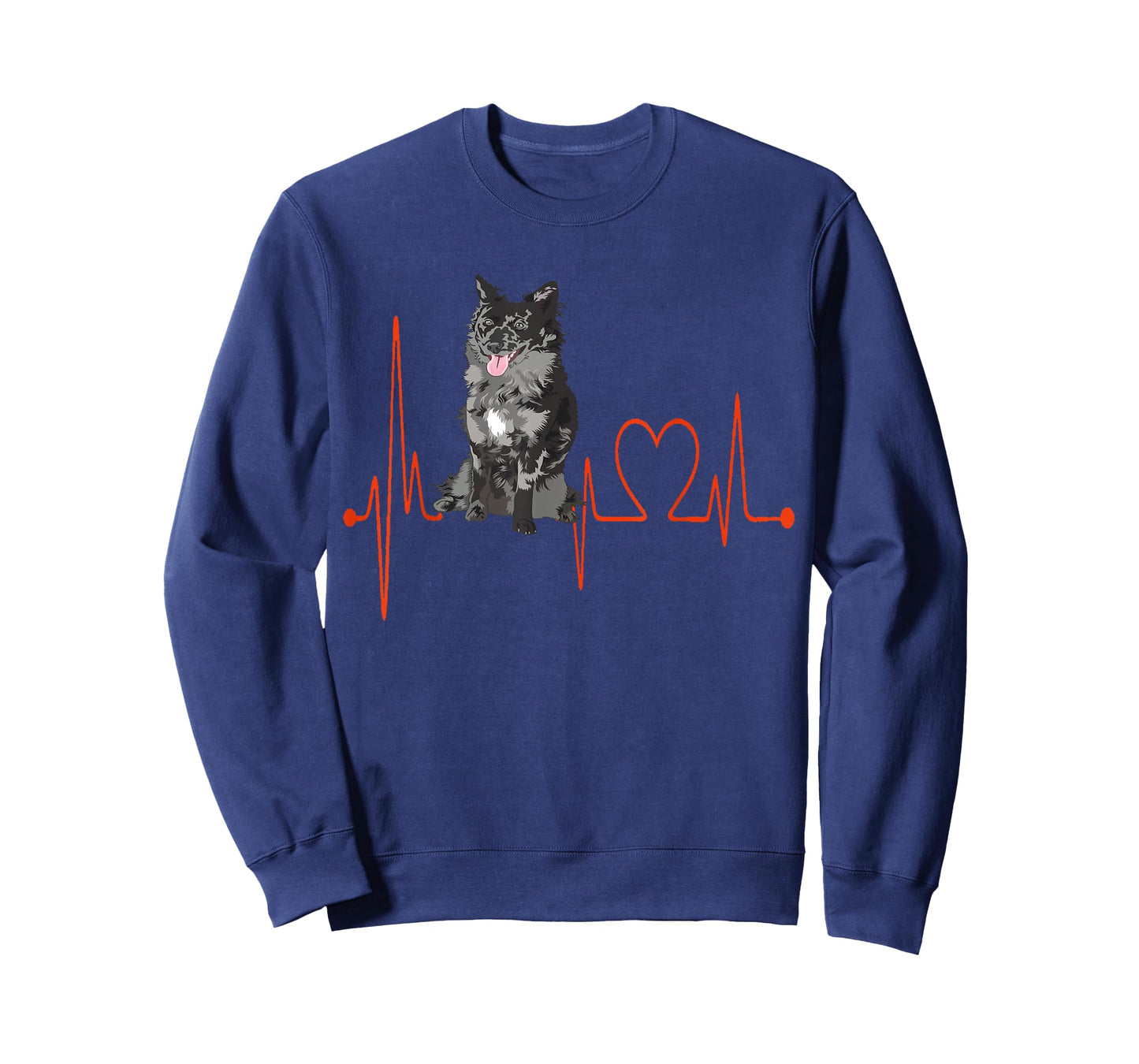 MUDI Dog Heartbeat EKG Funny Pet Owner & Lover T-Shirt