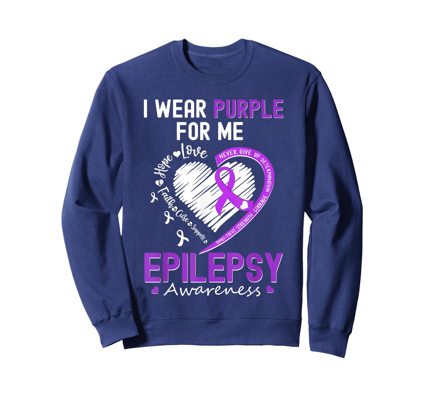 I Wear Purple for Me Epilepsy Awareness Month Heart Warrior T-Shirt