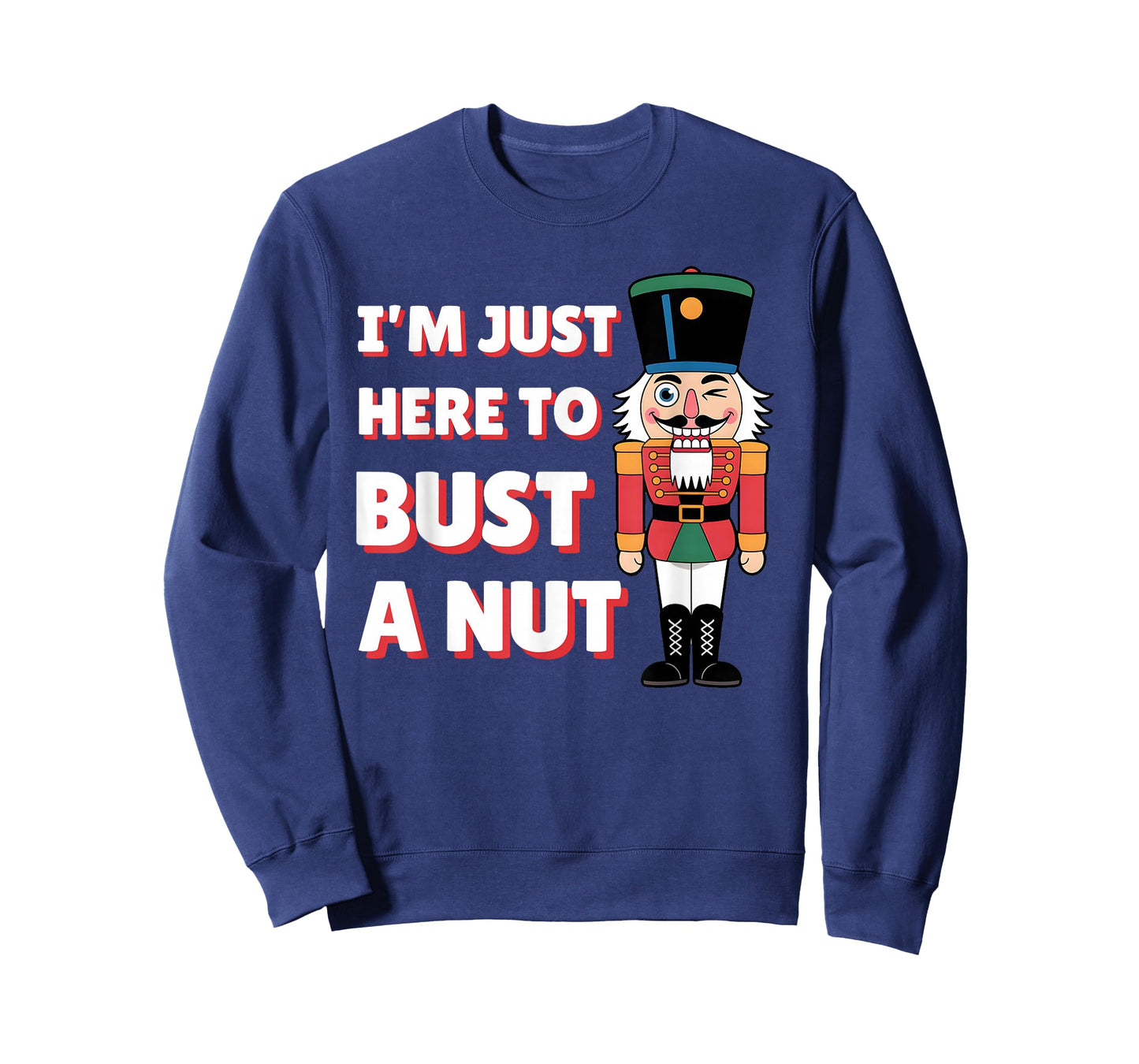 Funny Christmas Nutcracker- Bust a Nut Funny Mens Christmas T-Shirt