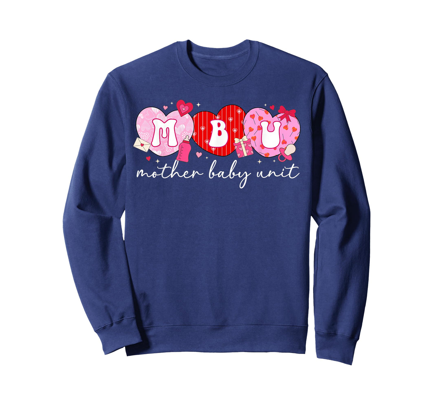 Valentine MBU Valentines Day Mother Baby Unit Nurse Groovy T-Shirt