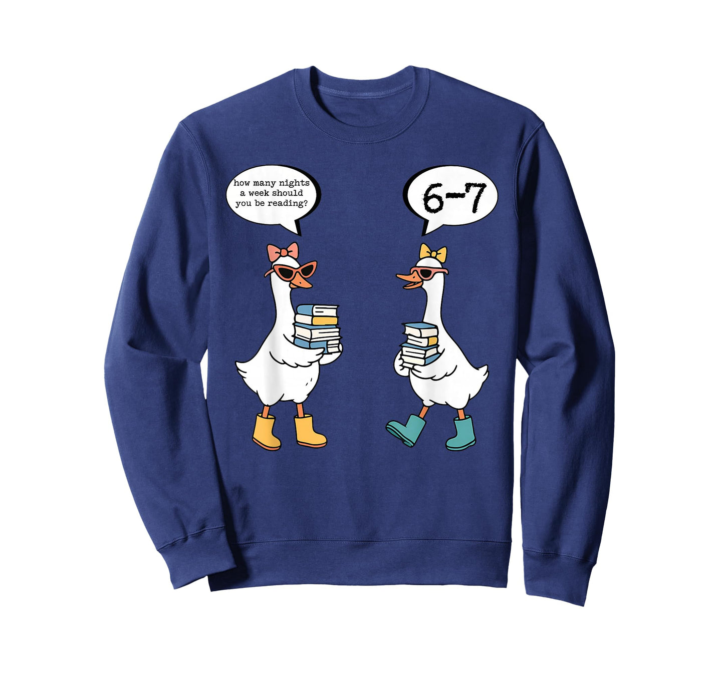 Funny Reading 67 Six Seven Meme Goose Teacher Book Lover T-Shirt