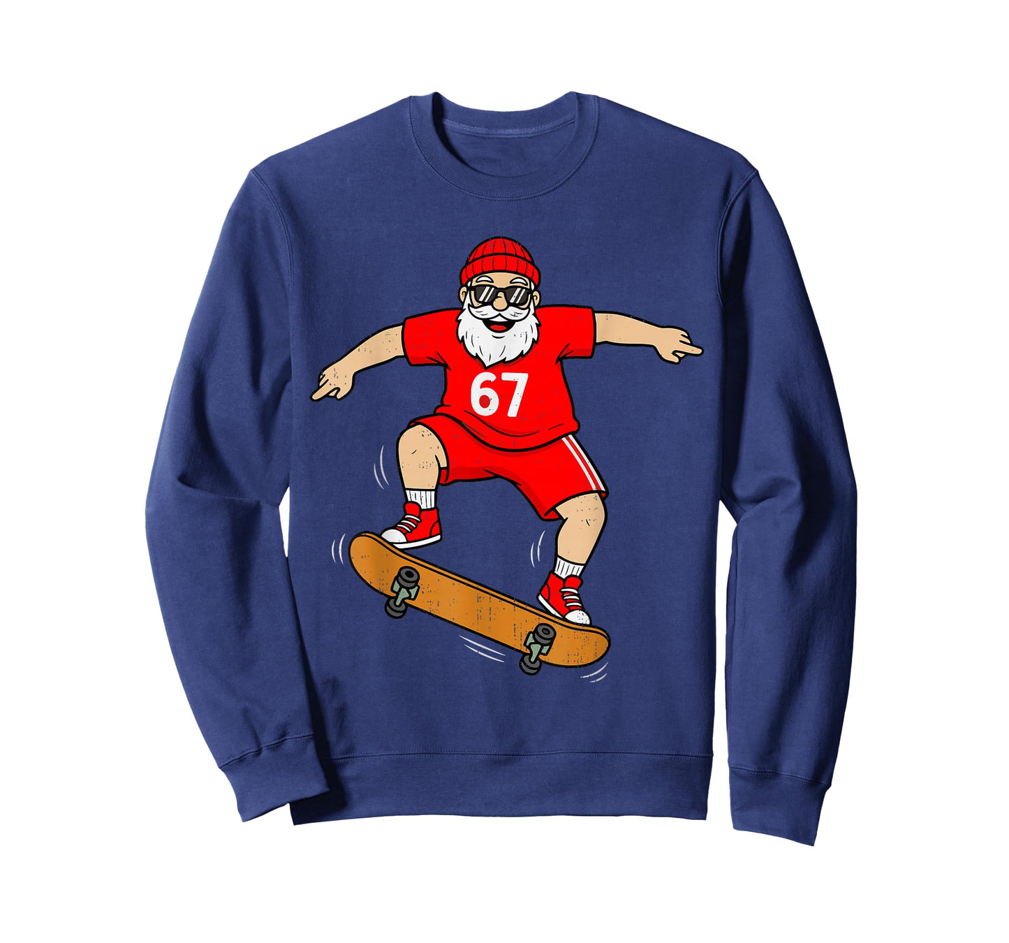 67 Skateboard Santa Six Seven Meme Christmas Skateboarding T-Shirt