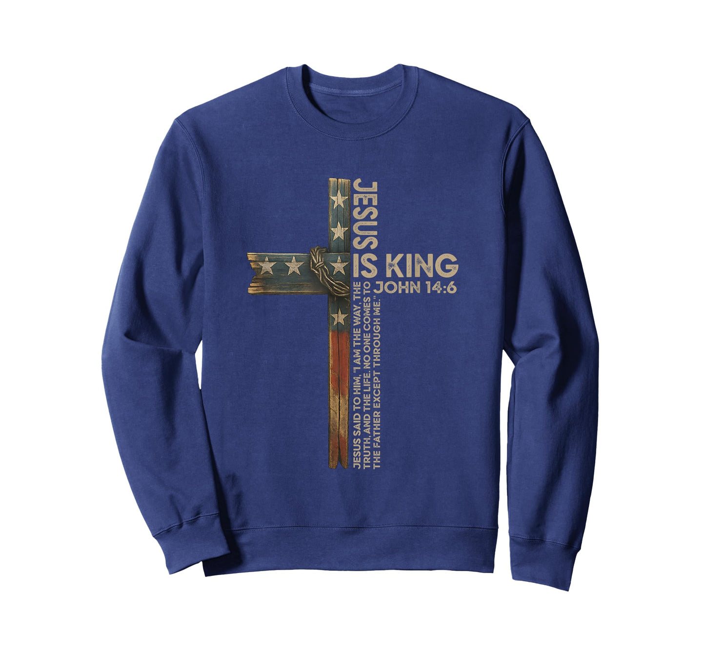 Jesus is King Cross Christians Faith Religion T-Shirt