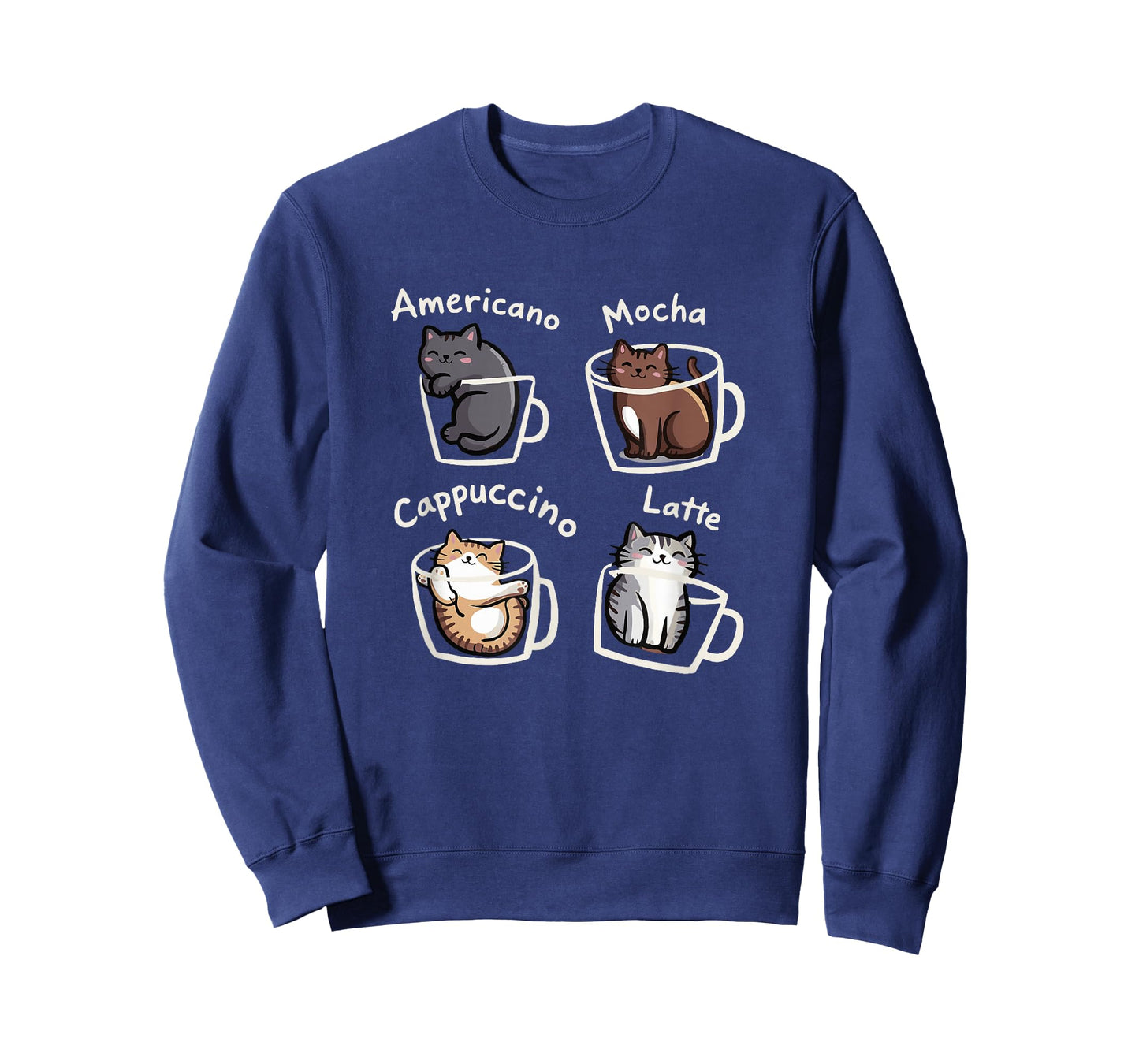 Cute Cats in Coffee Cups Espresso Mocha Latte Cappuccino T-Shirt