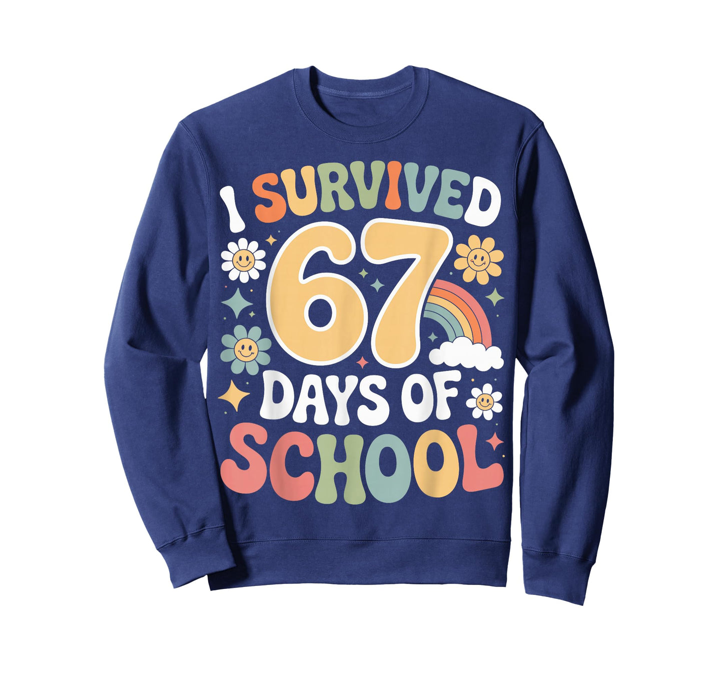 I Survived 67 Days of School Funny 100th Day Design Kids T-Shirt