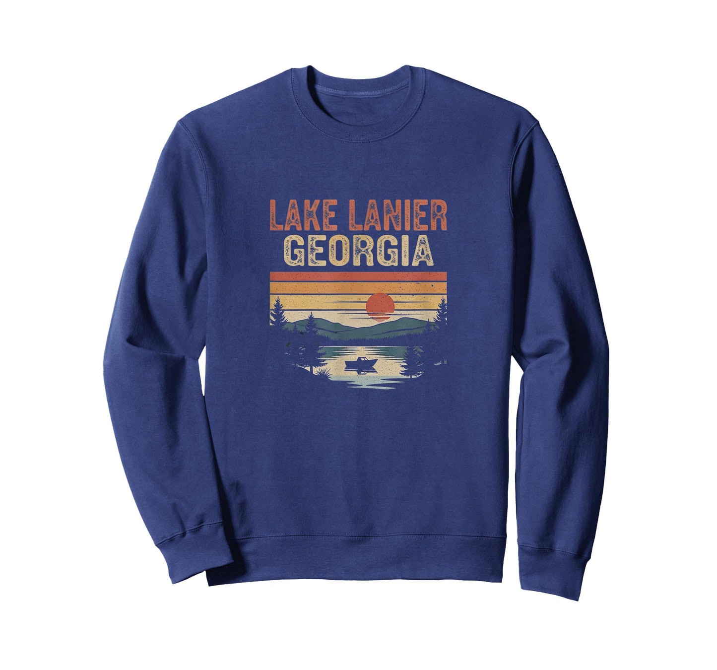 Retro Lake Lanier Georgia Art Design T-Shirt