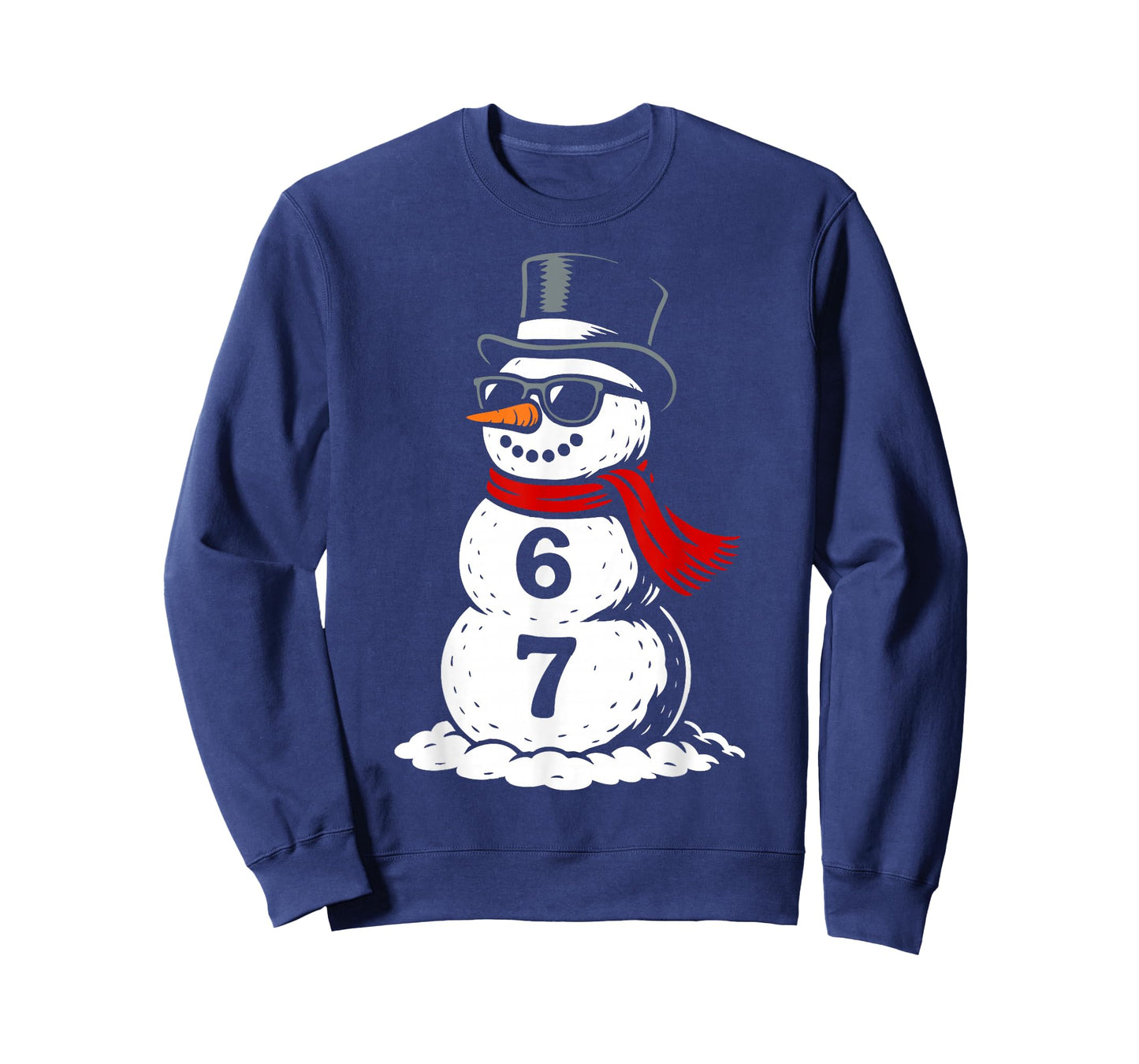 Six Seven Snowman Cool Christmas 6 7 Holiday Rizz Kids Fun T-Shirt
