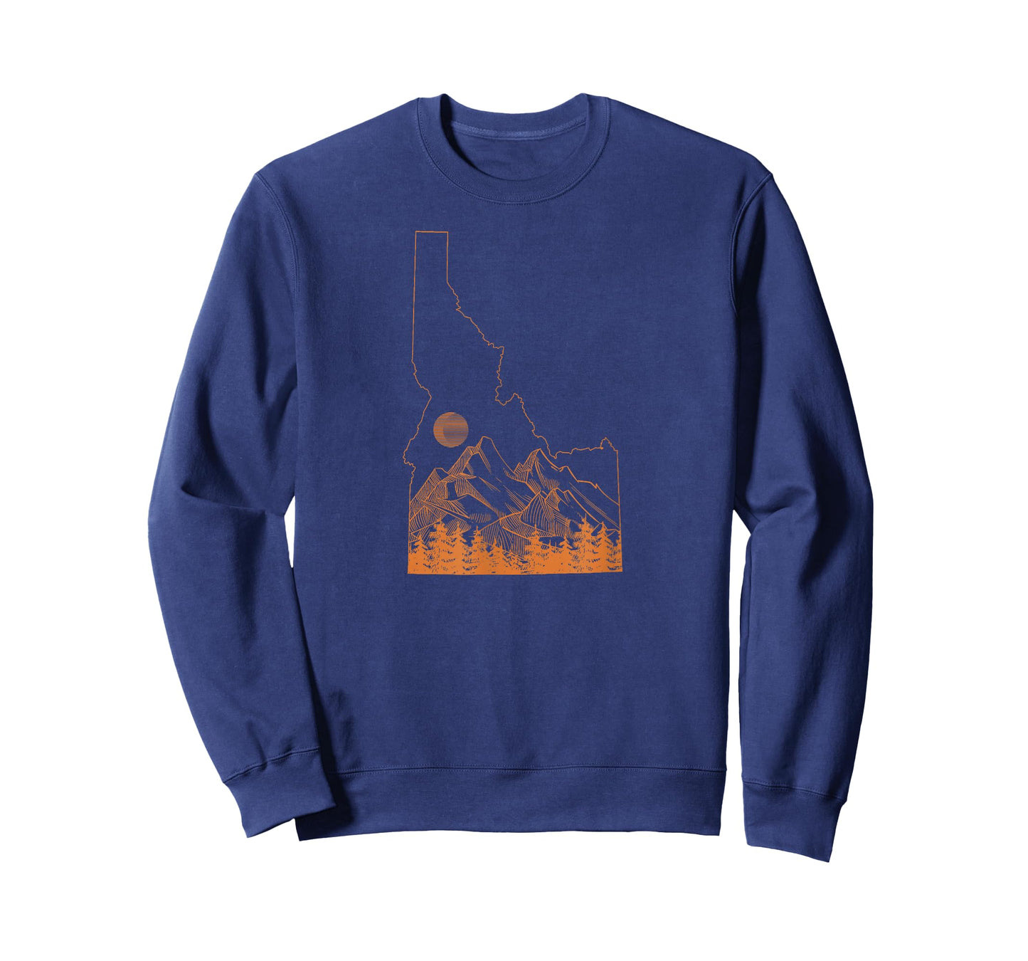 Idaho State Outline Mountains Minimalist Line Art T-Shirt
