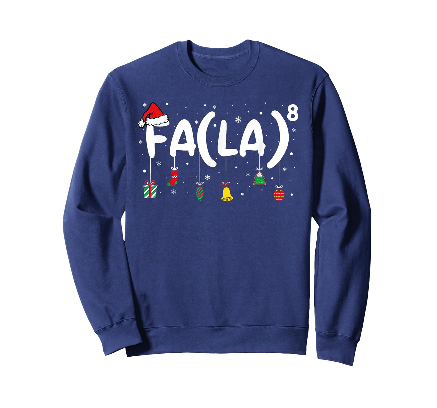 Funny Christmas Santa FA La Xmas Math Teacher Student T-Shirt