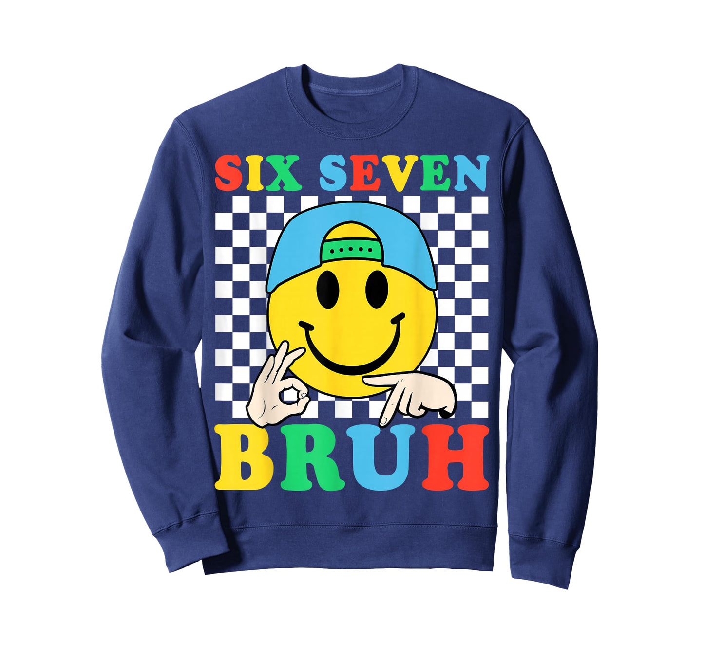 Six Seven Bruh Boys 67 Meme Gen Alpha Slang 6 7 Kid Brainrot T-Shirt