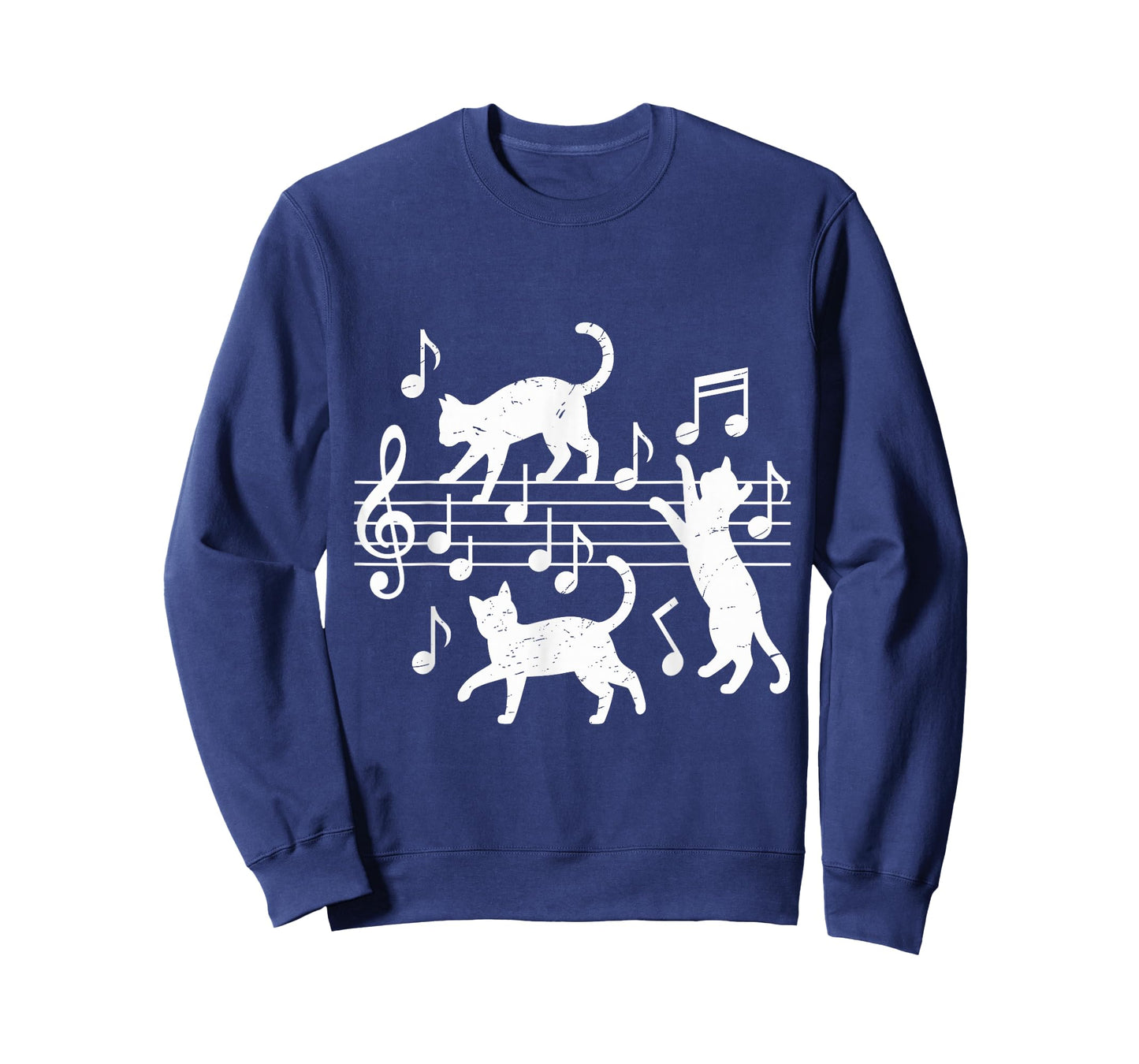 Cats Musical Notes Funny Cat Music Notes Musician T-Shirt