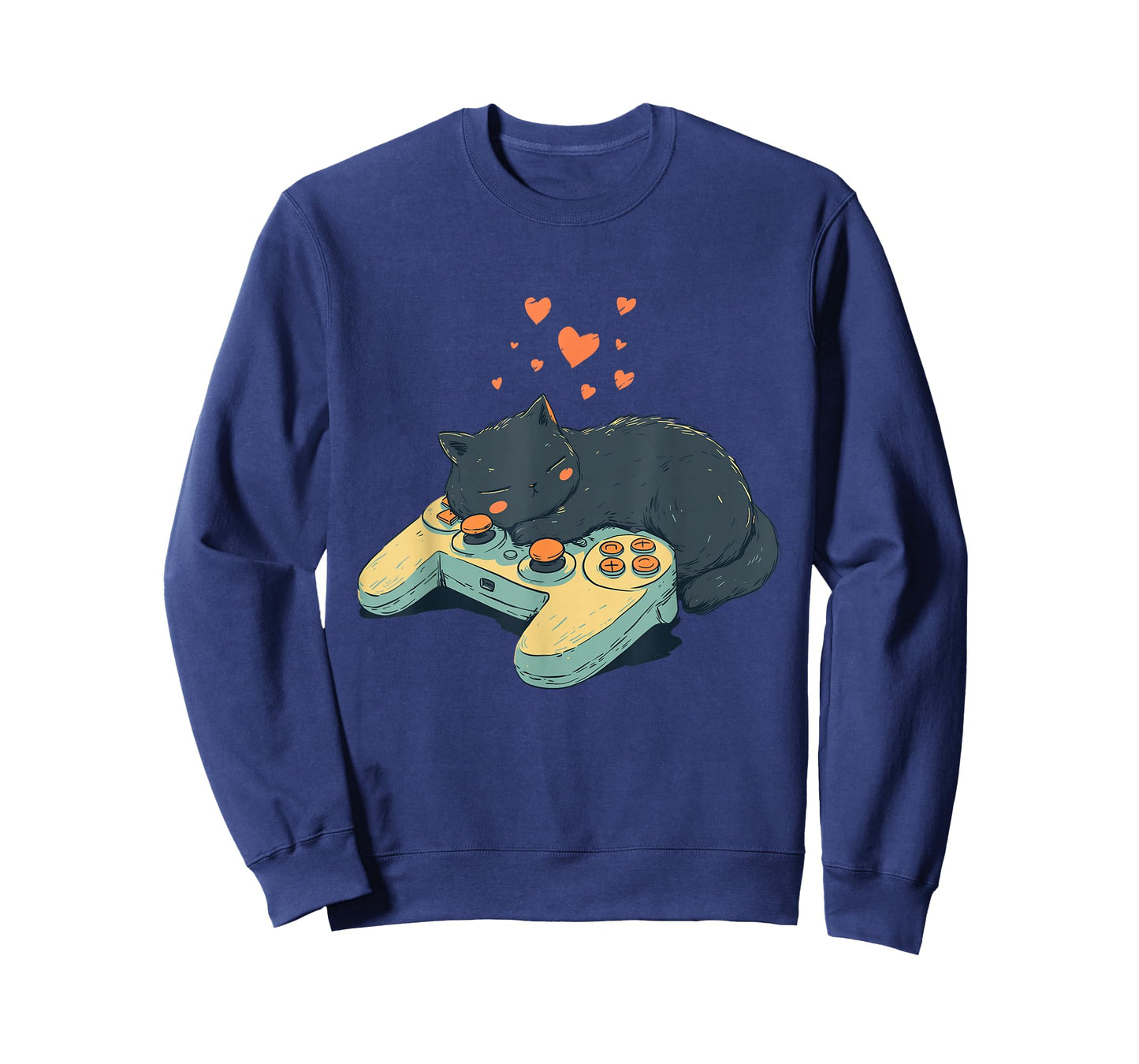 Gamer Cat Graphic – Funny Sleeping Kitty Controller Cat T-Shirt