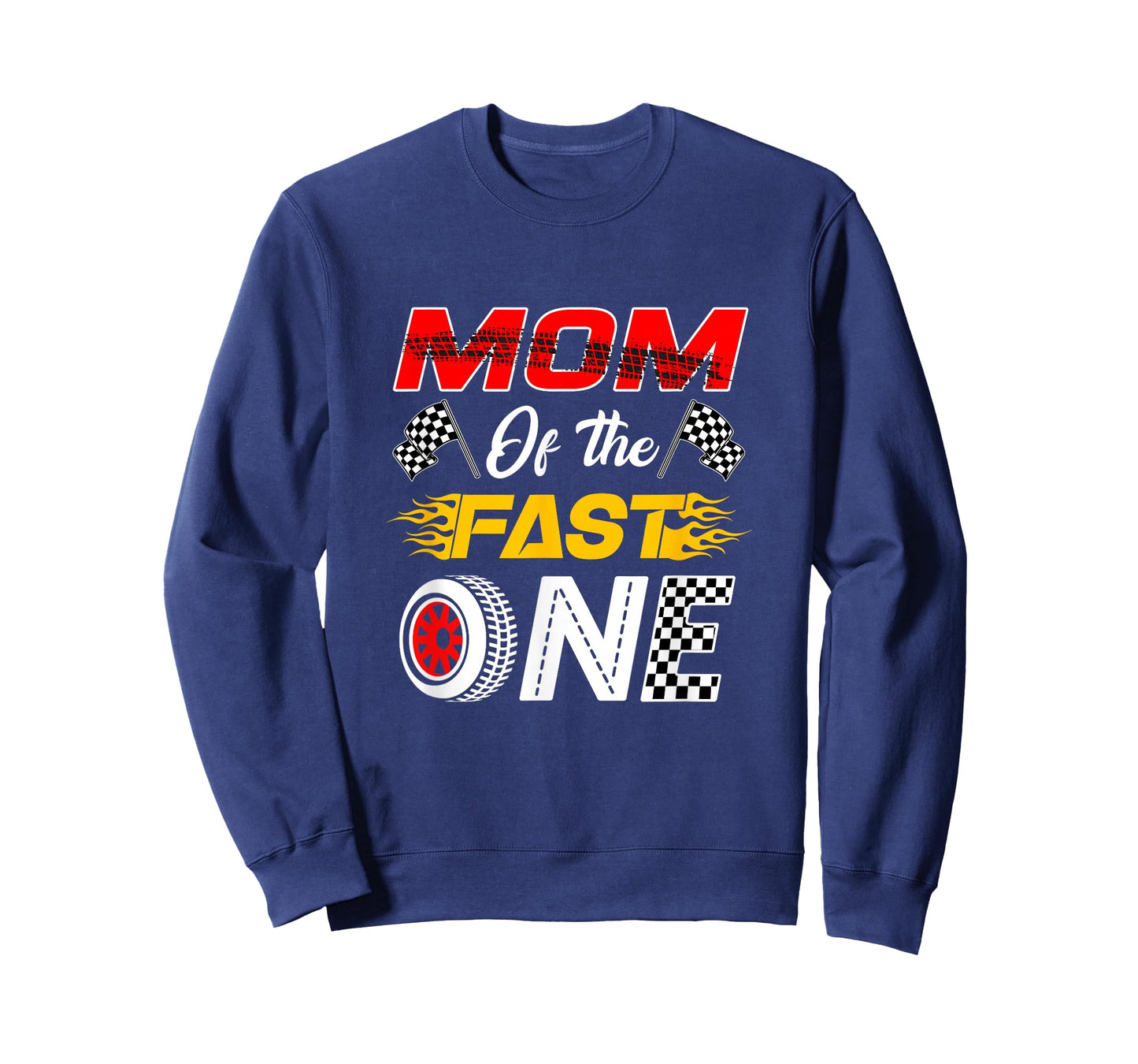 Mom of The Fast One 1St Birthday Race Car Family T-Shirt