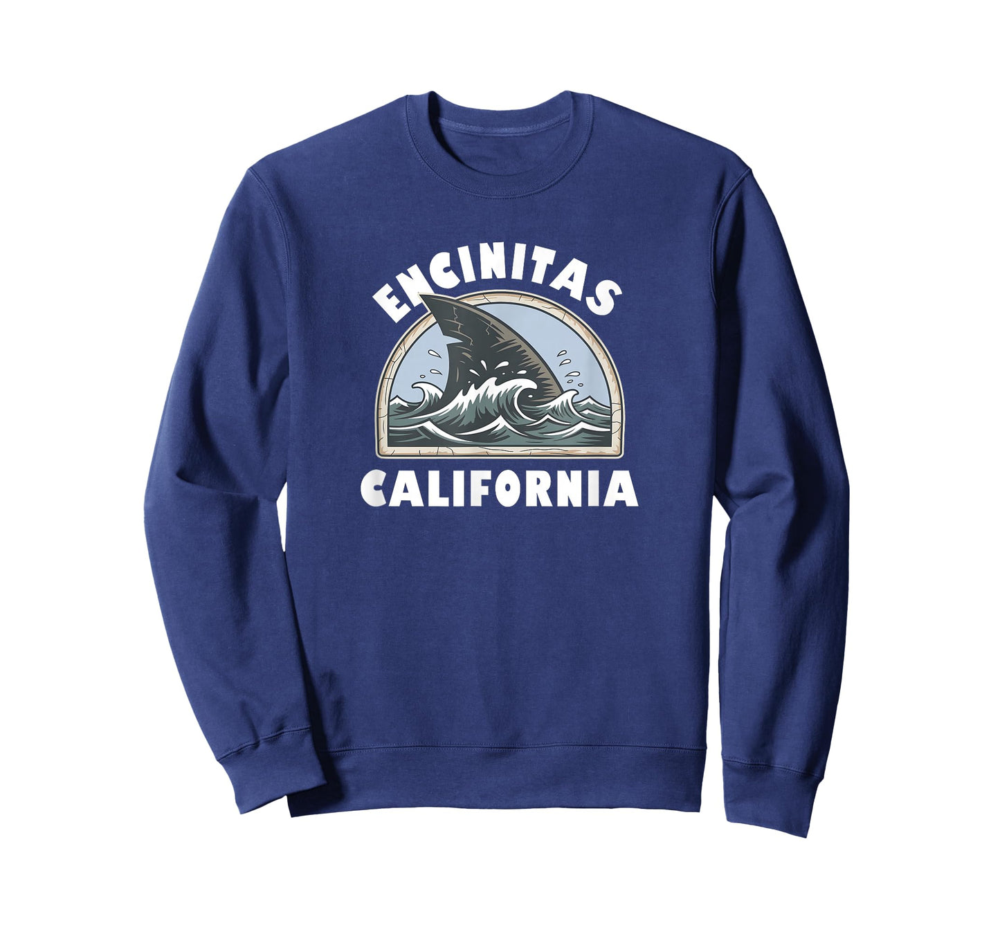 Encinitas California Swimming Shark Fin Vacation Souvenir T-Shirt