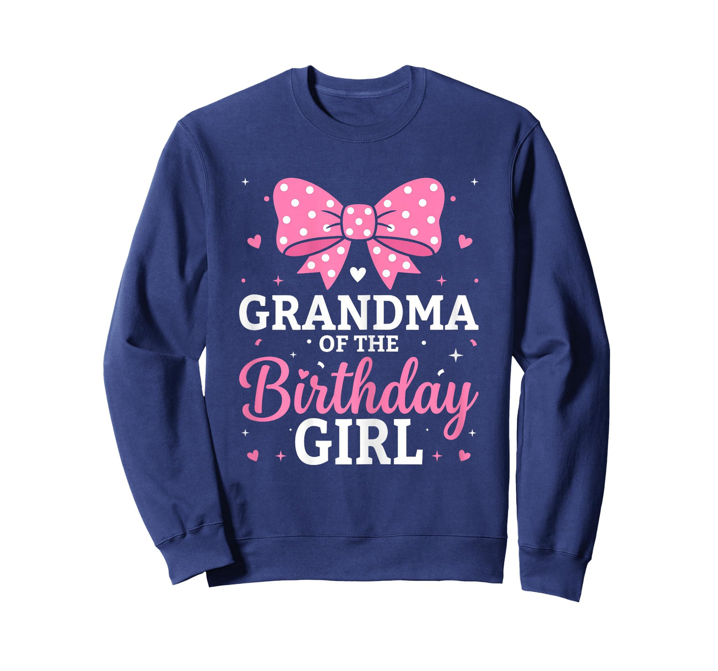 Cute Pink Bow Grandma of The Birthday Girl Grandmother T-Shirt