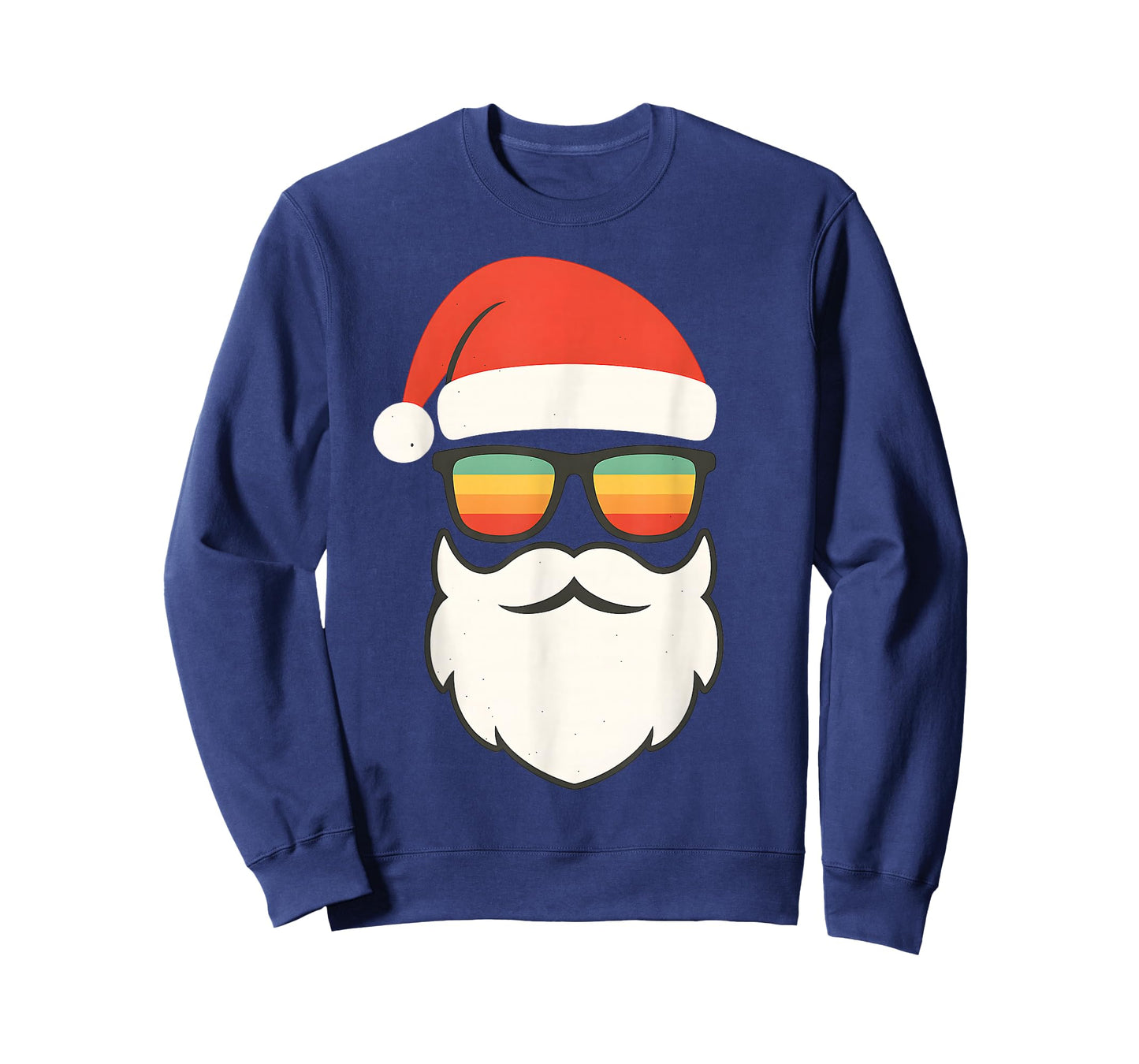 Fun Santa Face with Sunglasses Funny Christmas for Men Boys T-Shirt