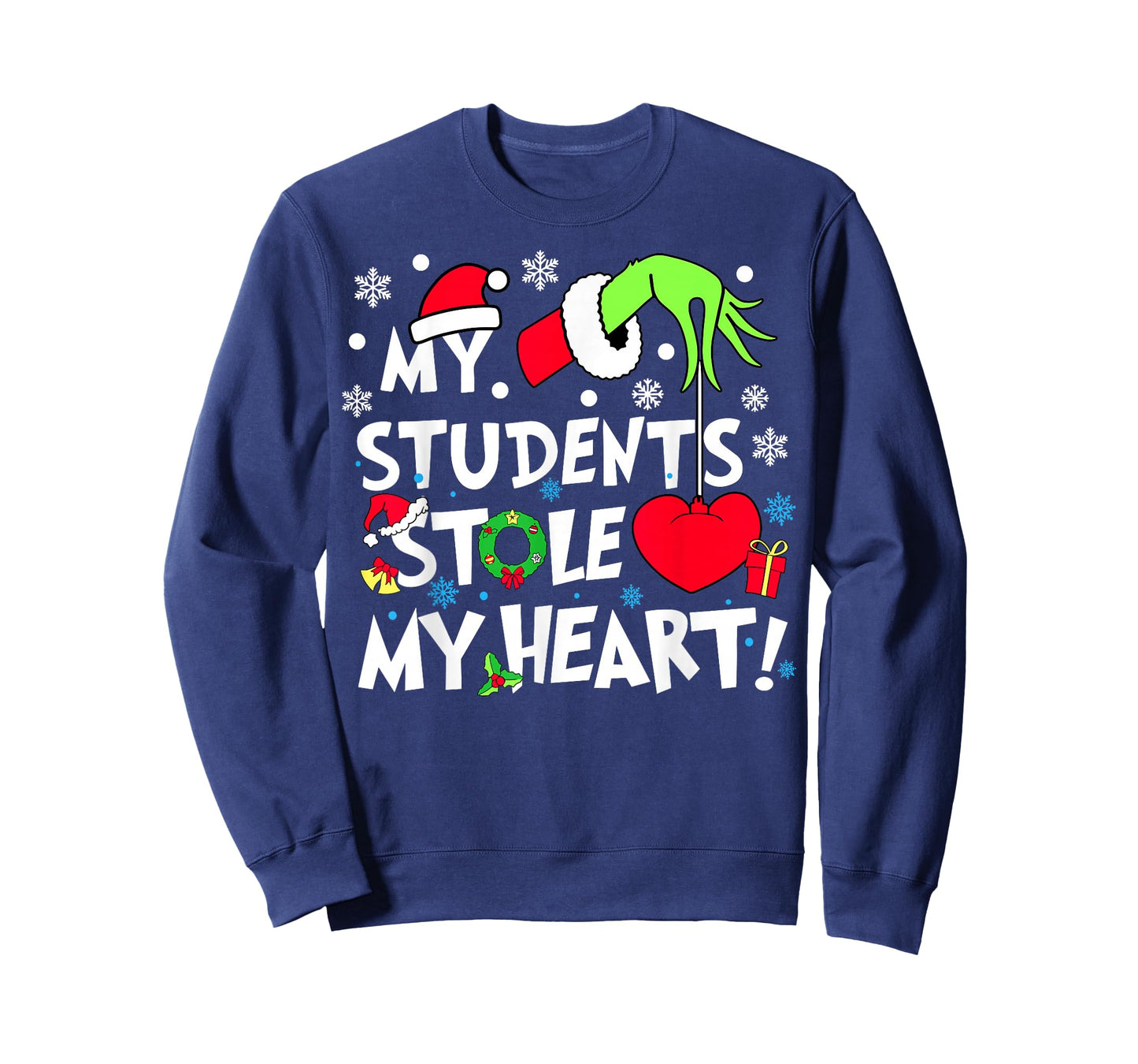 My Students Stole My Hearts Funny Christmas Teacher Xmas T-Shirt