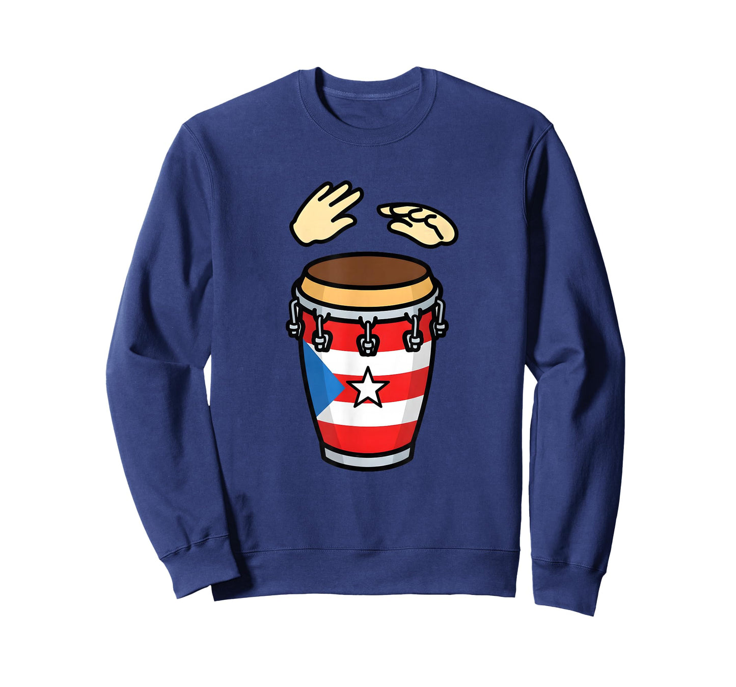Puerto Rican Flag Conga Drum Latin Percussion T-Shirt