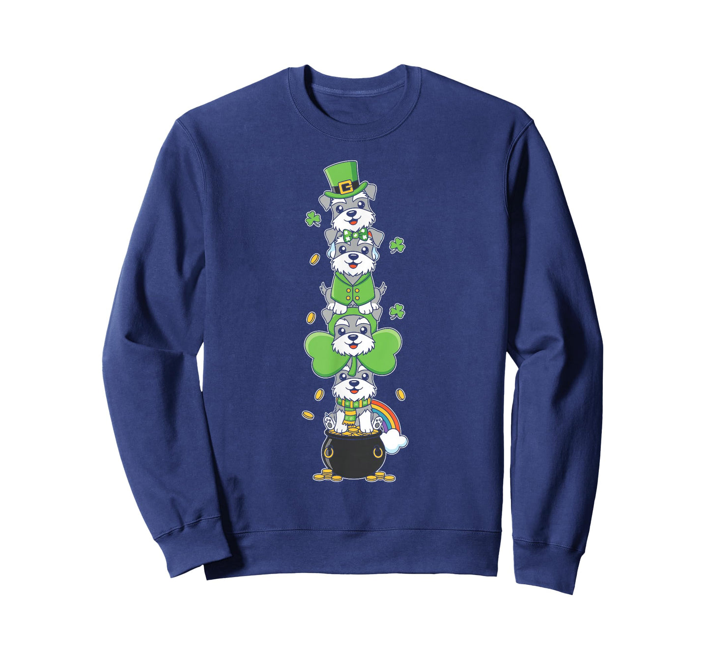 Funny Miniature Schnauzer St Patricks Day Womens Mens Kids T-Shirt