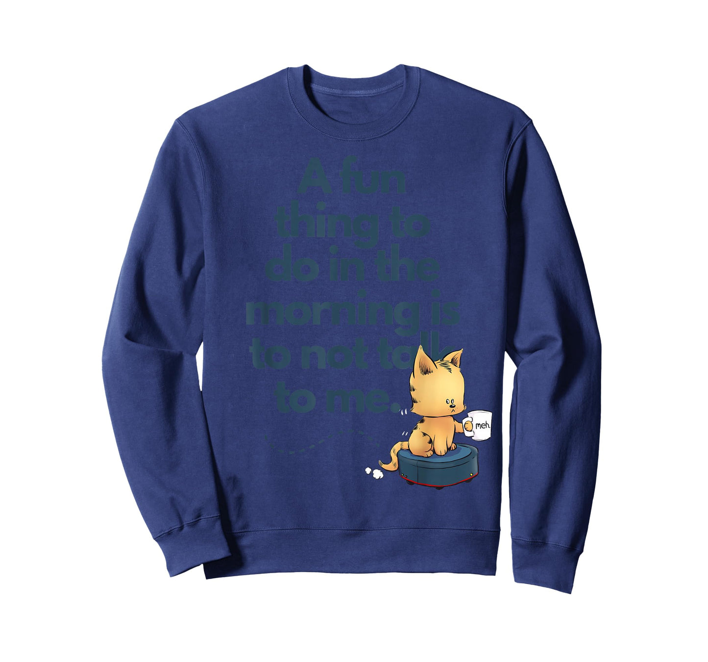 Funny Cat Morning Attitude Cute Cat Lovers Humor Graphic T-Shirt