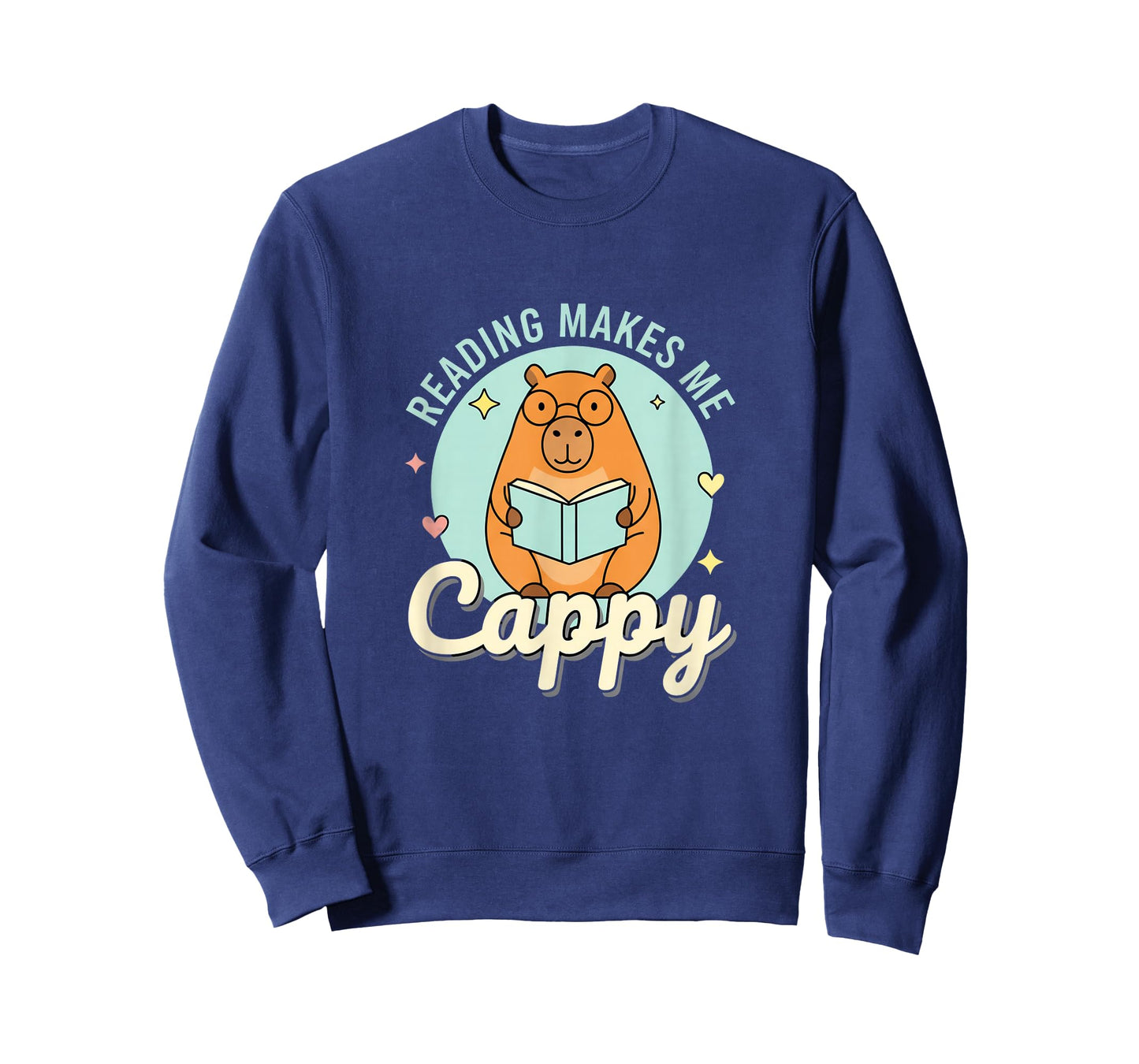 Reading Makes Me Cappy Bookworm Funny Capybara Book Reading T-Shirt