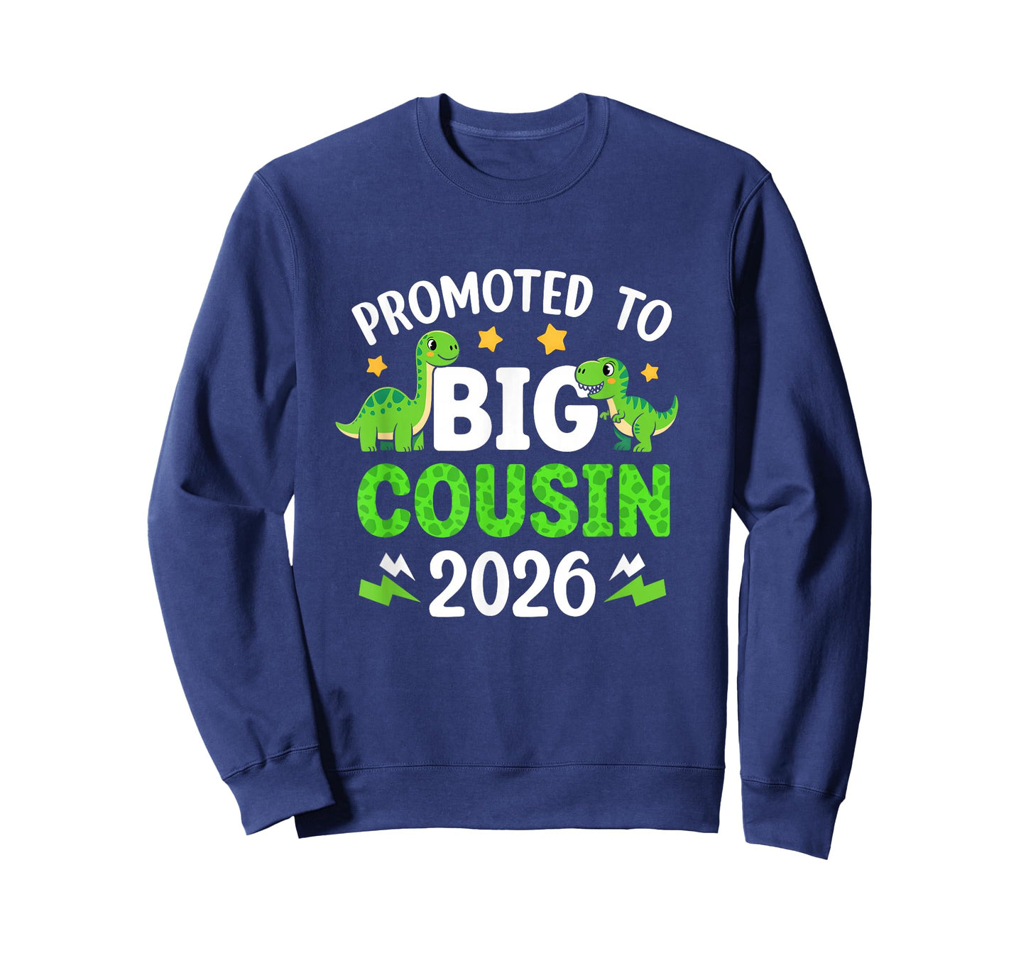 Promoted to Big Cousin 2026 T-Rex Dinosaur Boys T-Shirt