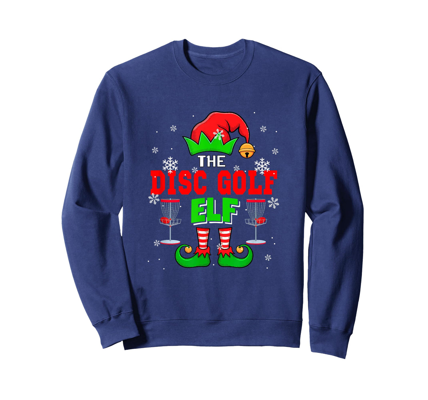 The Disc Golf Christmas Elf Hat Shoes Matching Player Team T-Shirt