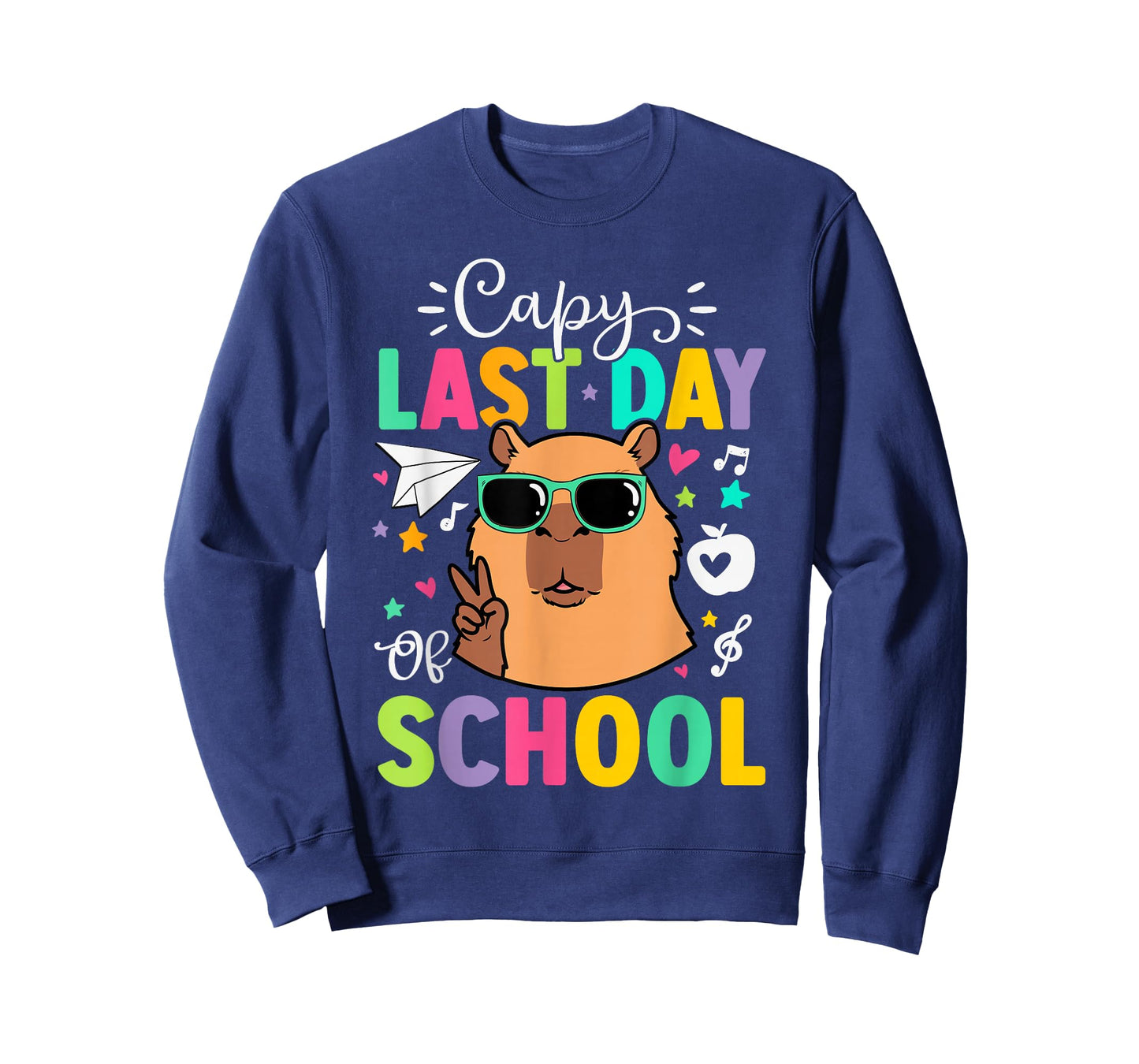 Capy Last Day of School Capybara Graduation Funny Quote T-Shirt