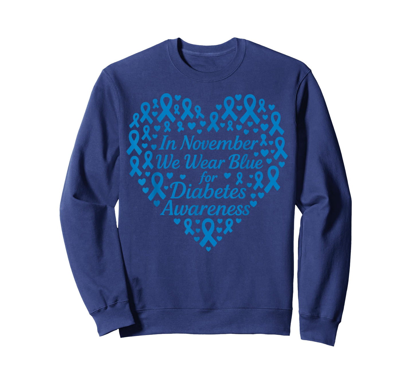 in November We Wear Blue Diabetes Awareness T-Shirt