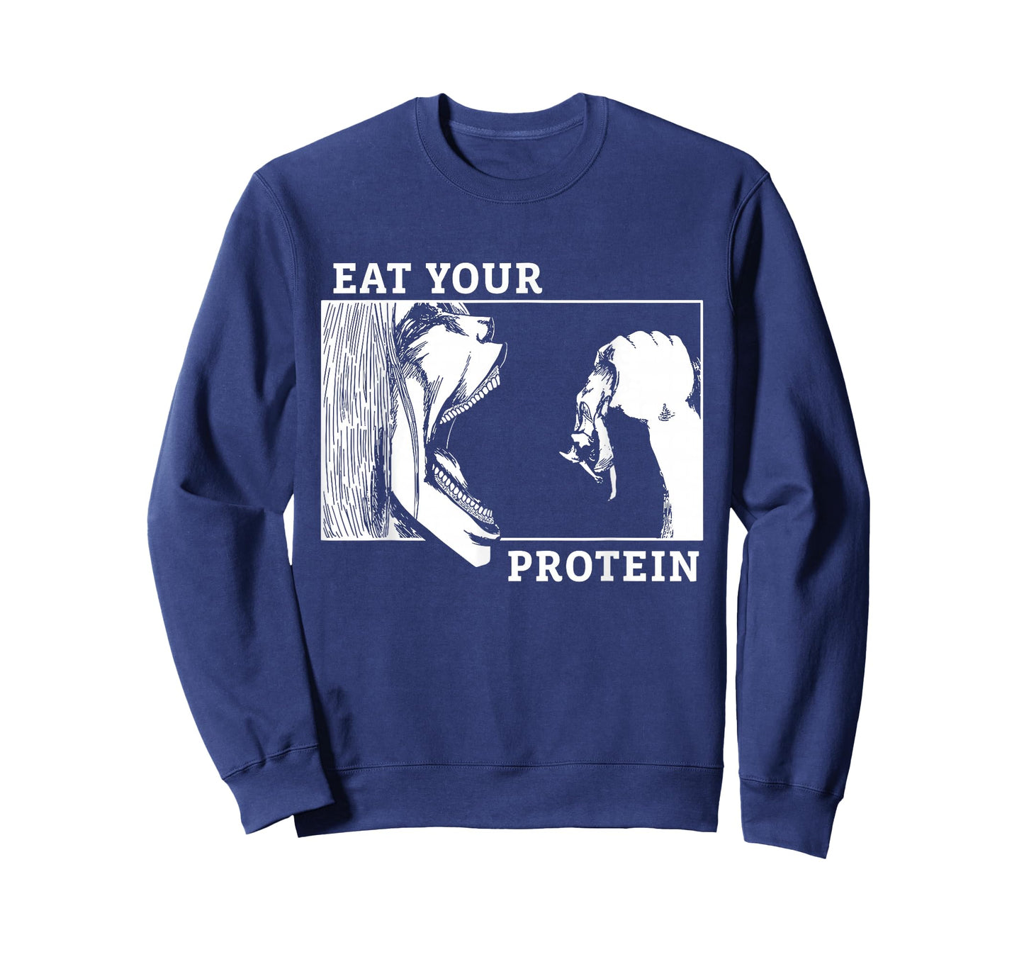Eat Your Protein Man vs Beast Gym Fitness T-Shirt