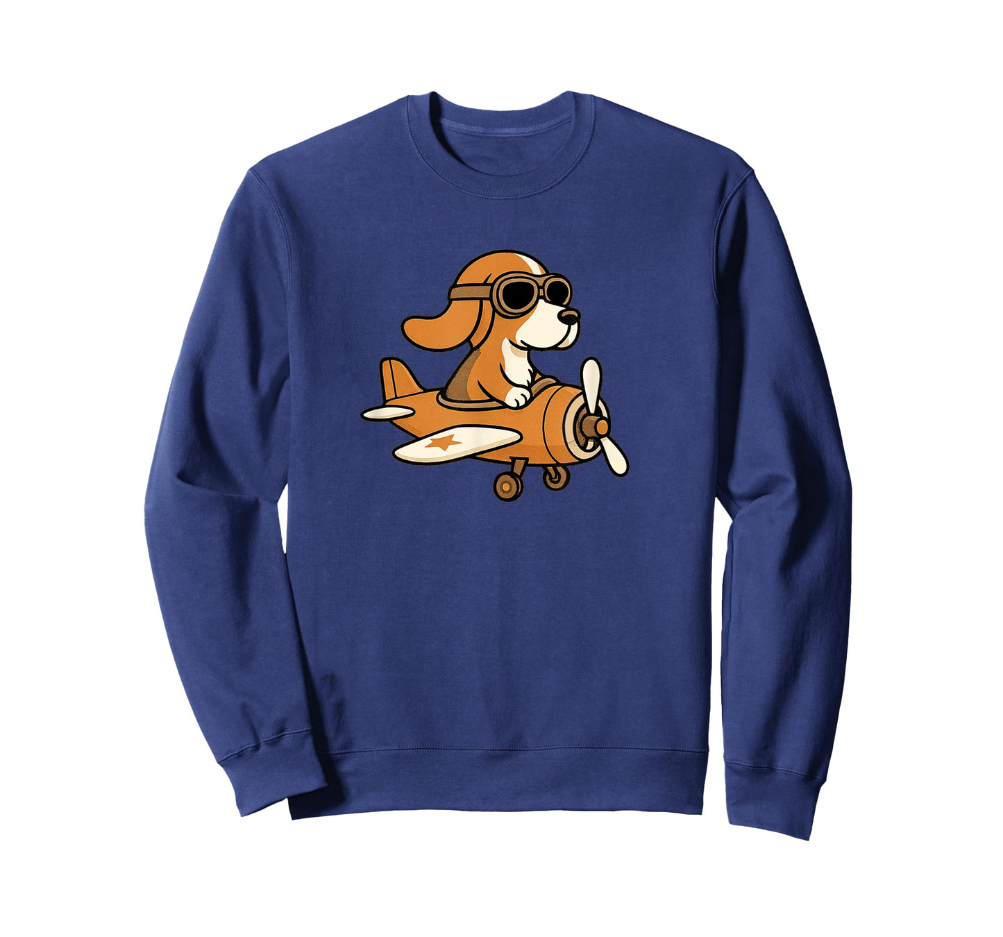 Beagle Flying a Plane Pilot Airplane - Funny Dog Mom Dad T-Shirt
