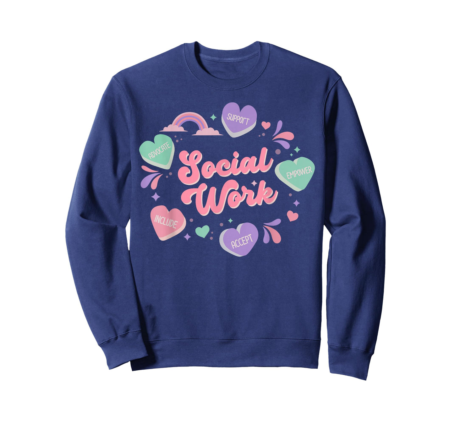 Social Work Candy Heart Valentines Day School Social Worker T-Shirt
