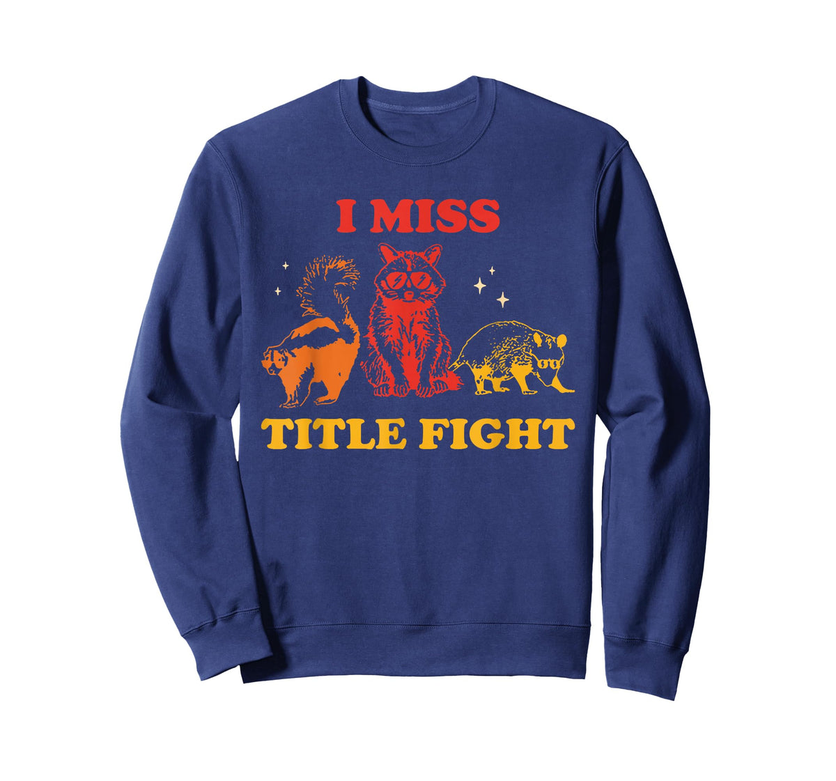 I Miss Title Fight Funny Animals Retro Vintage T-Shirt