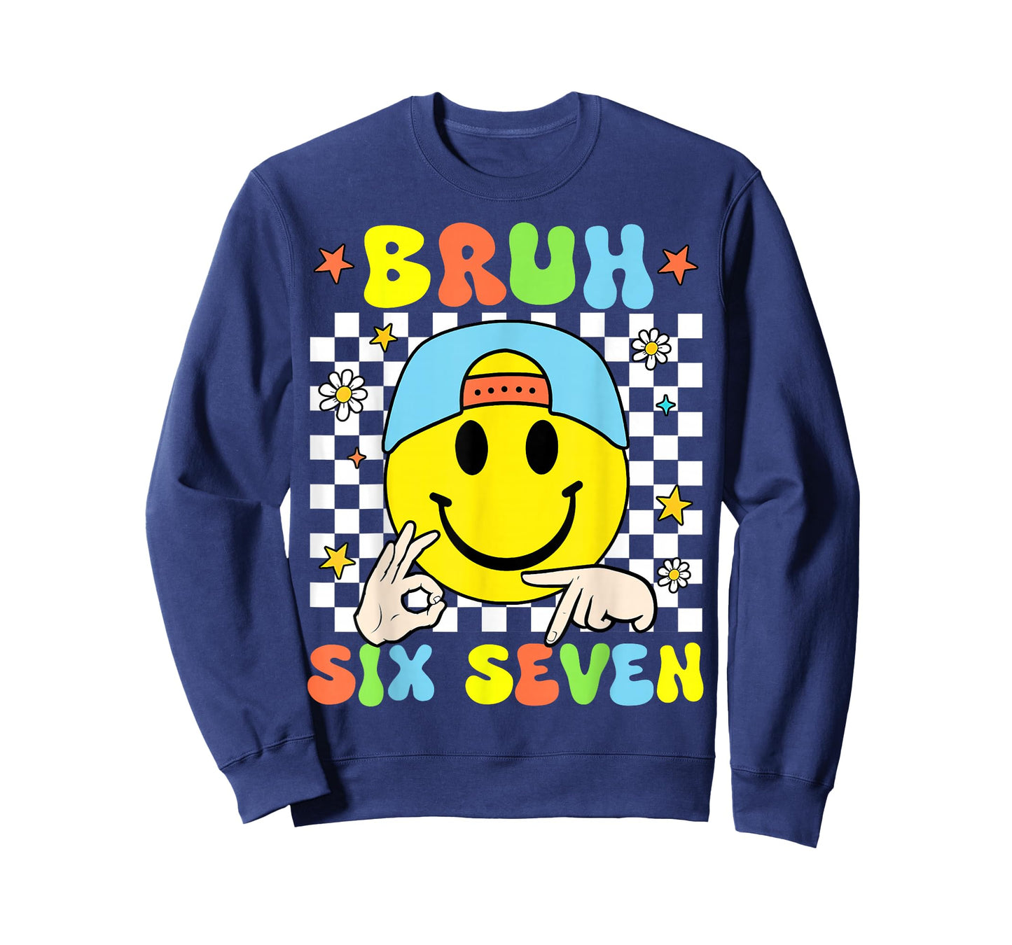 Funny Six Seven Bruh 67 Meme Gen Alpha Slang 6 7 Boys Kids T-Shirt