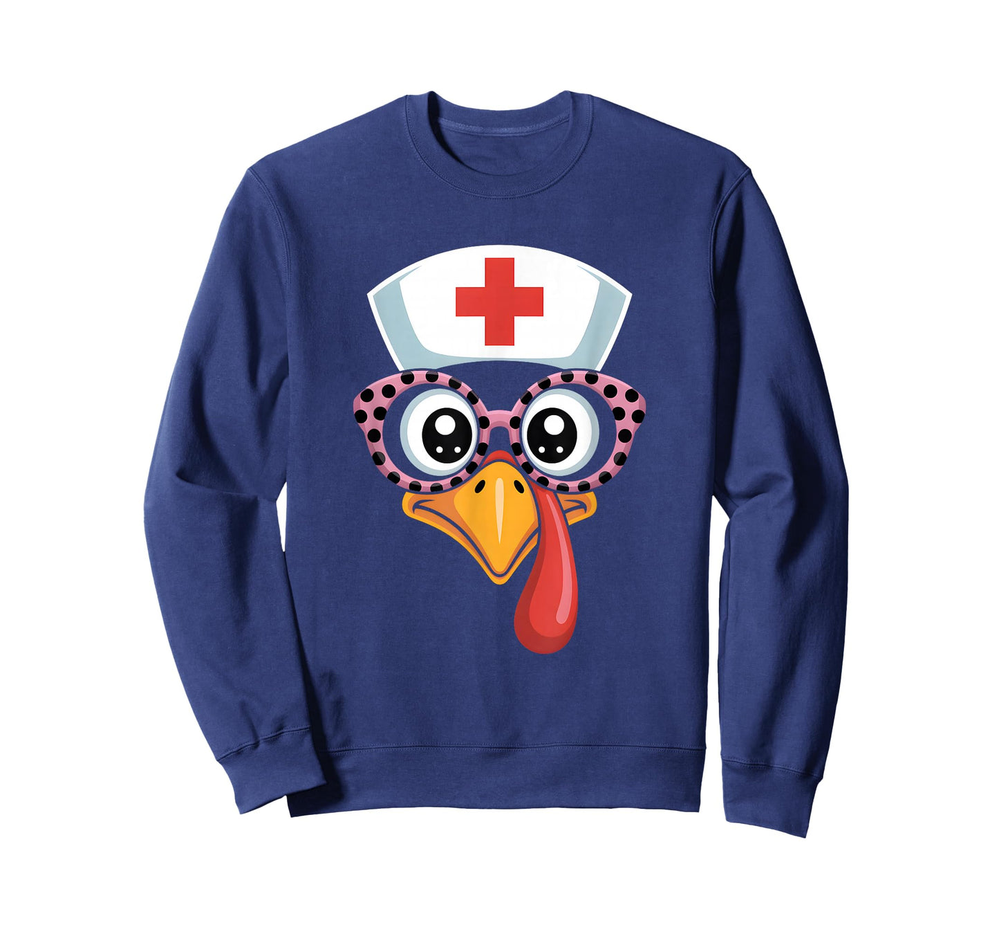 Thanksgiving Scrub Funny Turkey Face Nurse Holiday Nursing T-Shirt