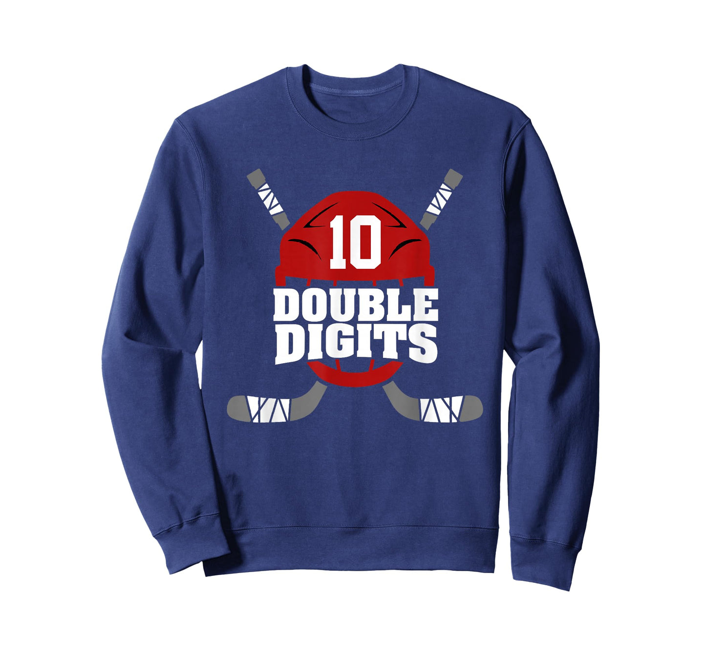Double Digits 10 Year Old Boy Hockey 10th Birthday T-Shirt