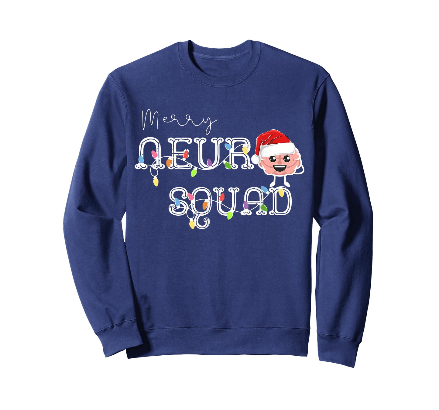 Merry Christmas Neuro Squad Brain Anatomy Neurologist Crew T-Shirt