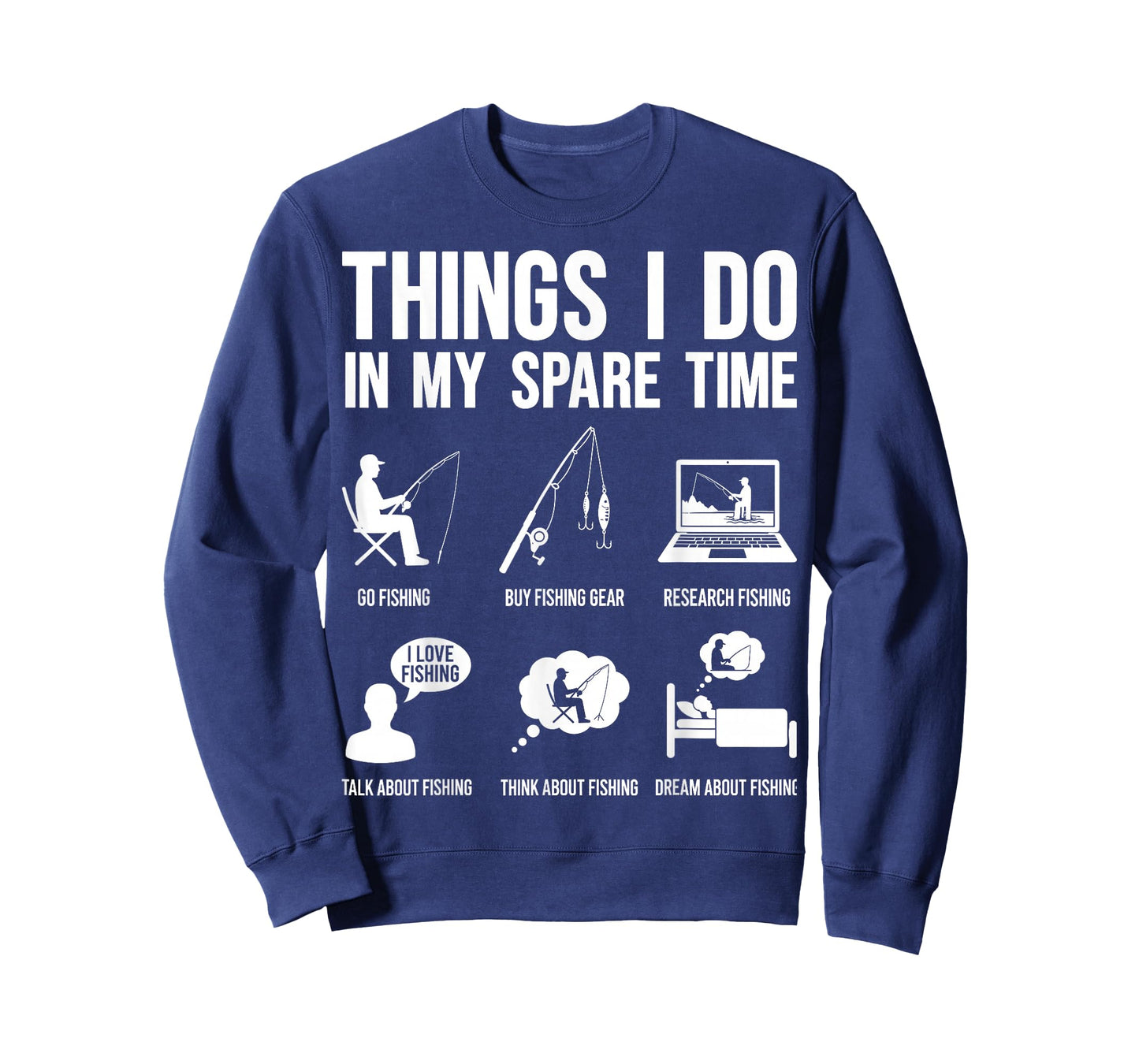 Things I Do in My Spare Time Fishing Fisherman Dad Men Fish T-Shirt
