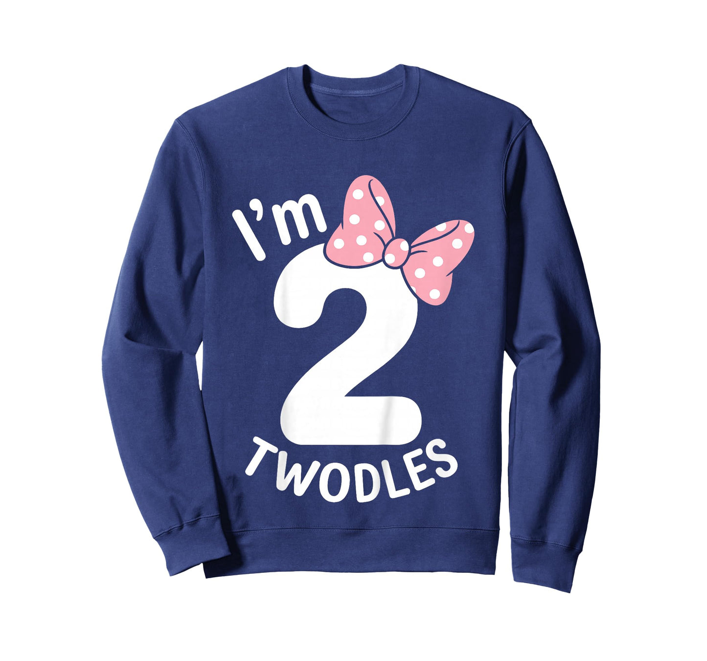 Kids I’m Twodles Pink Bow 2 Years Old 2nd Birthday Girl T-Shirt