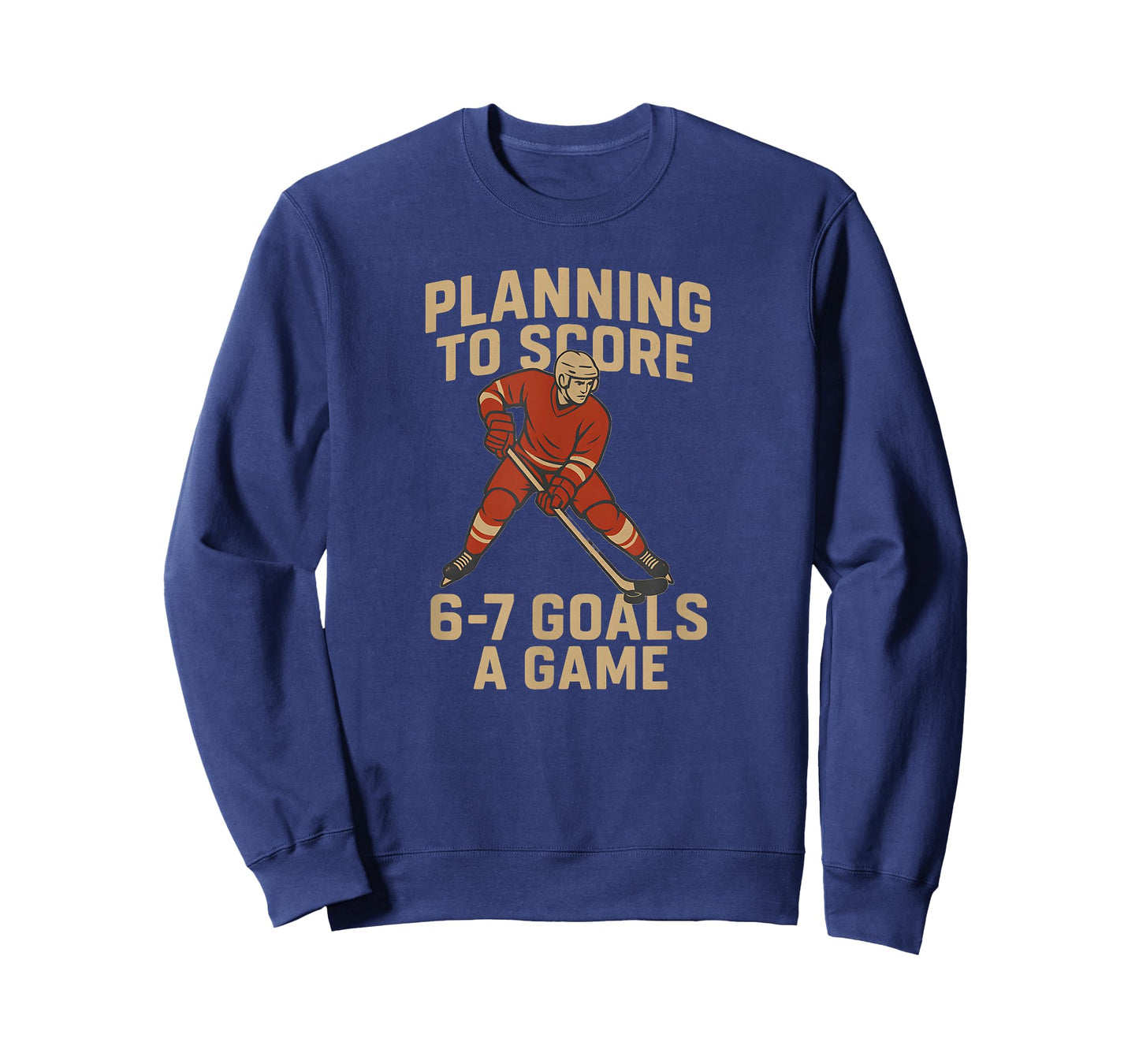 Funny 6-7 Goals A Game Design for Hockey Moms Dads and Kids T-Shirt
