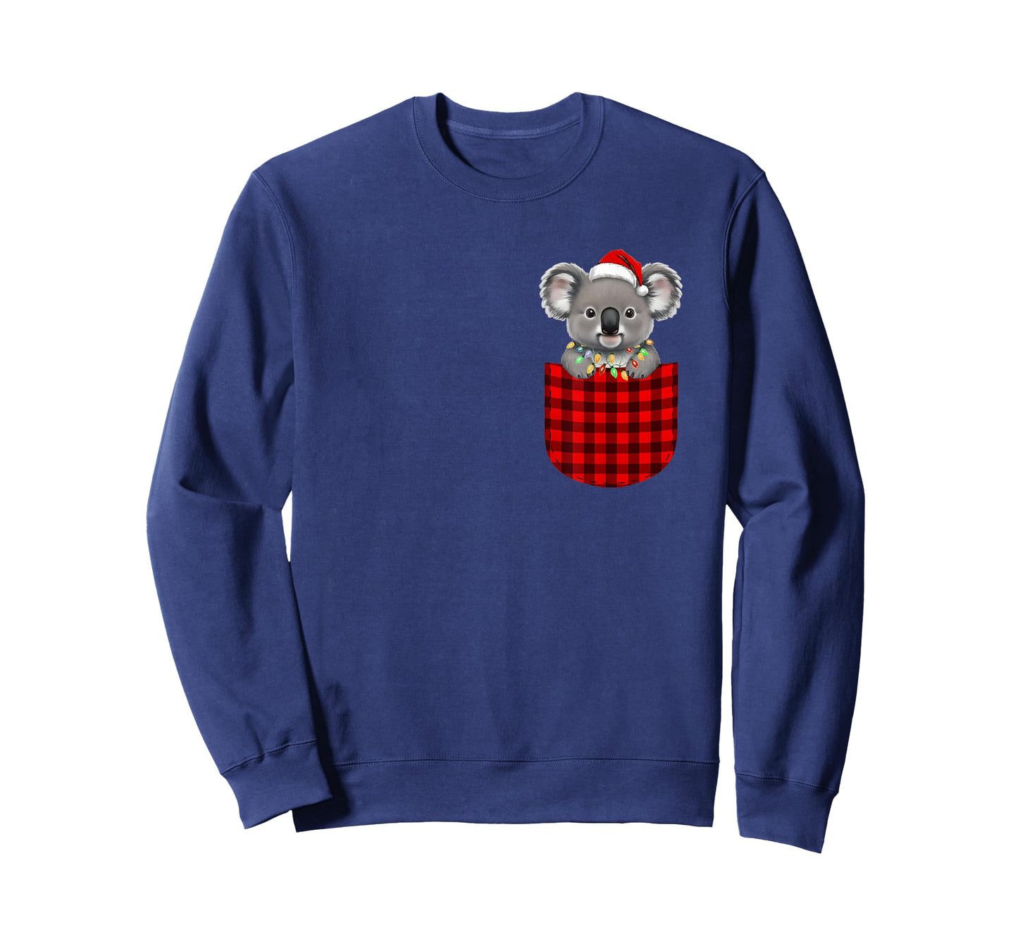 Koala Buffalo Red Plaid Pocket Christmas Funny Men Women T-Shirt